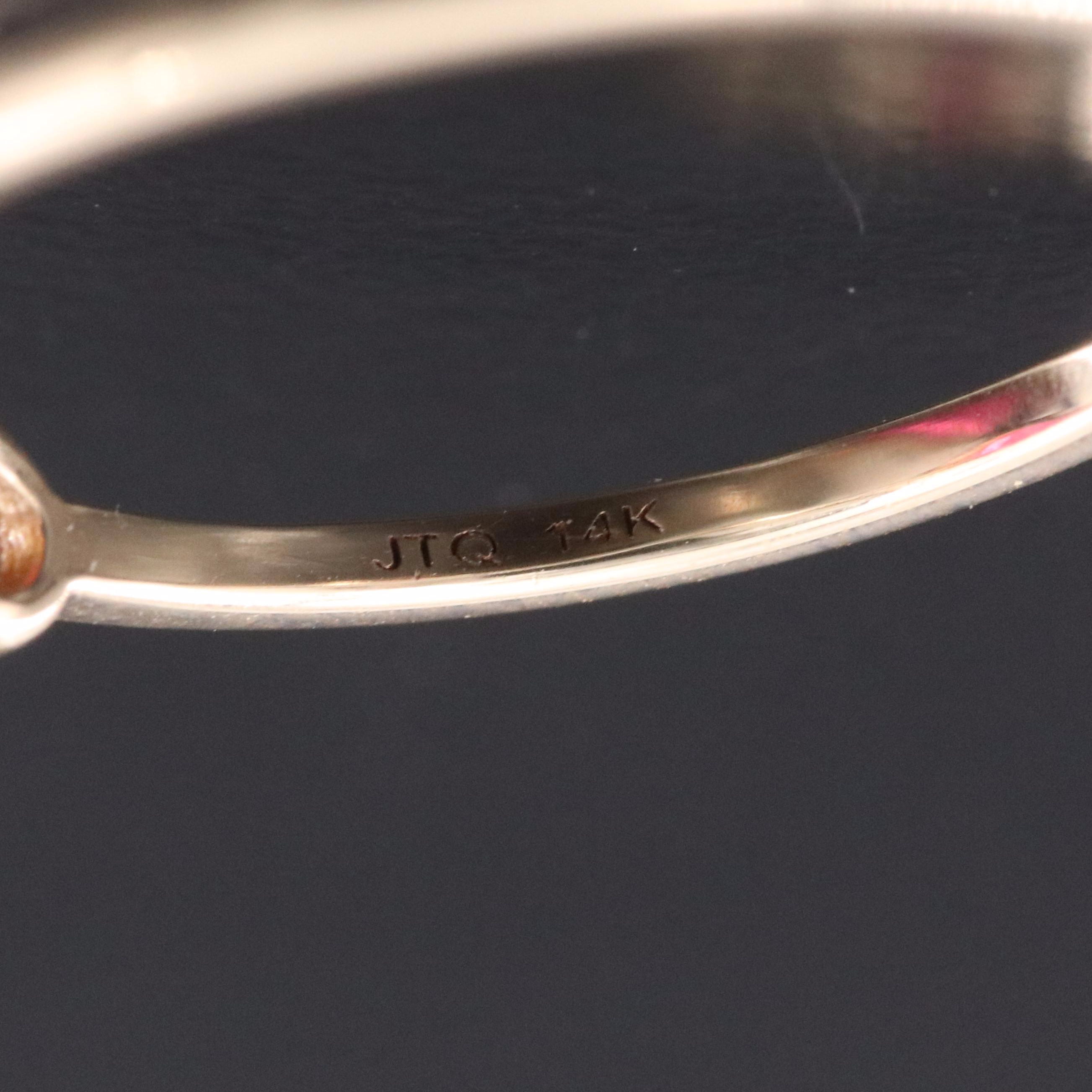 14K Pink Tourmaline and White Sapphire Ring