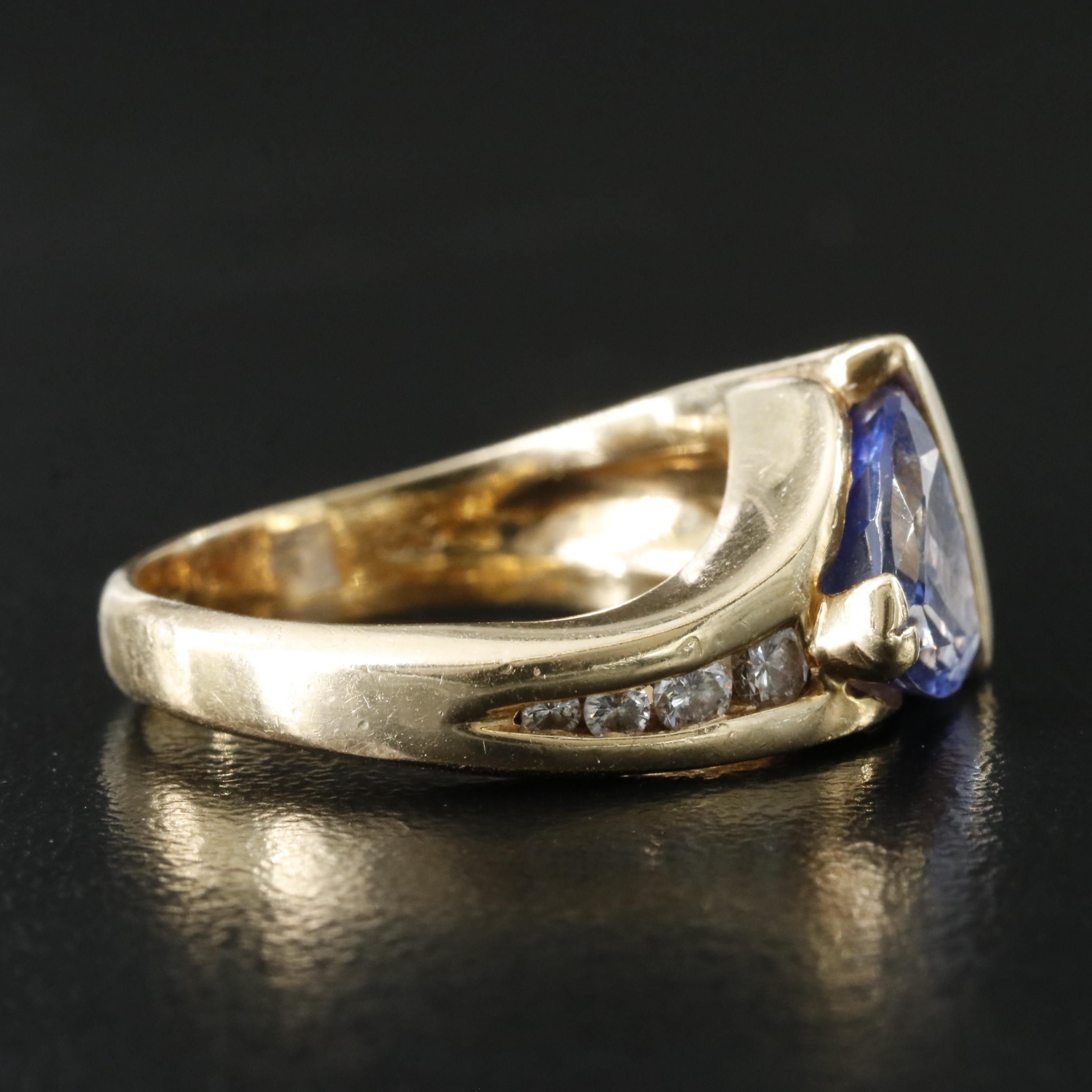 14K Tanzanite and Diamond Ring