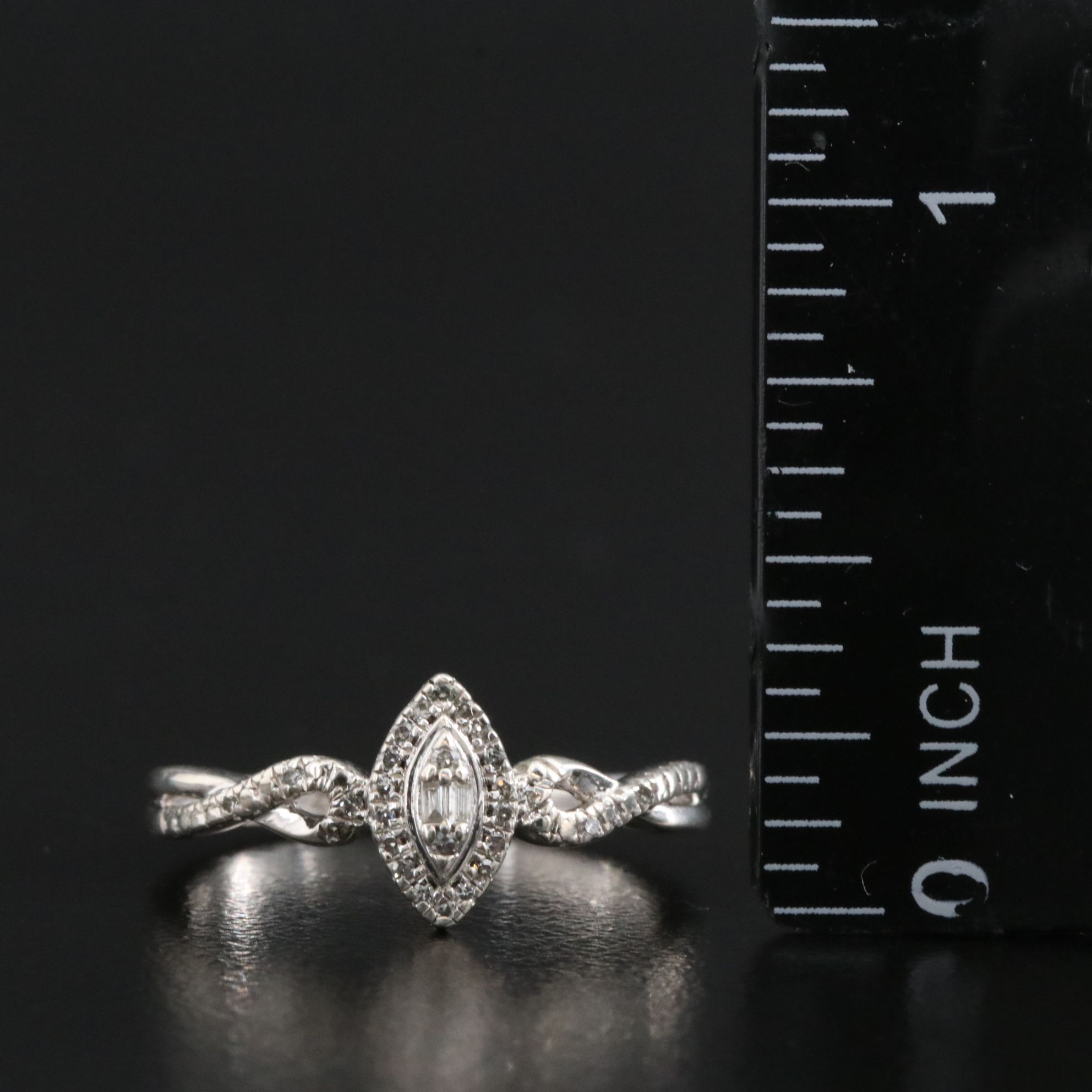 Sterling Diamond Ring