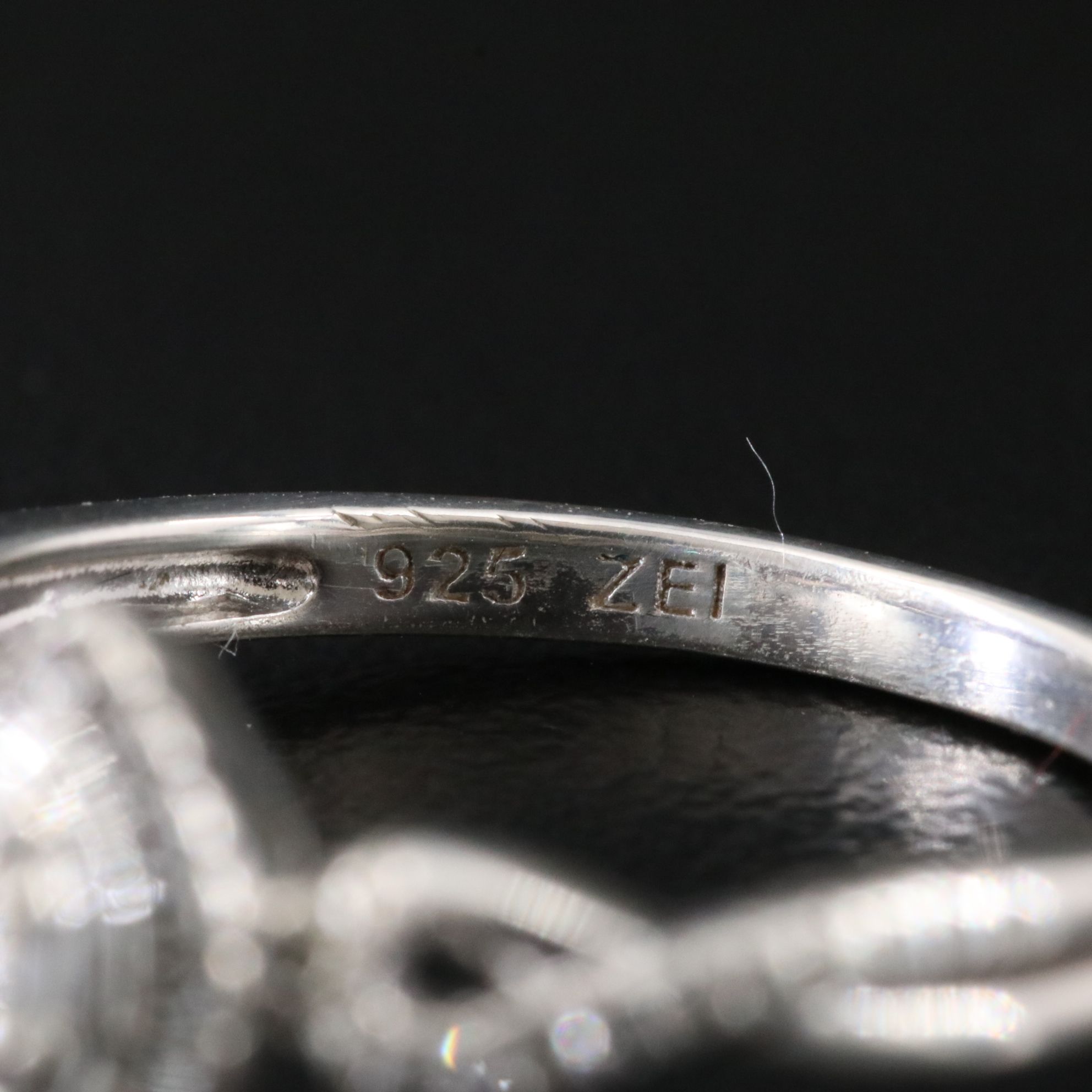 Sterling Diamond Ring