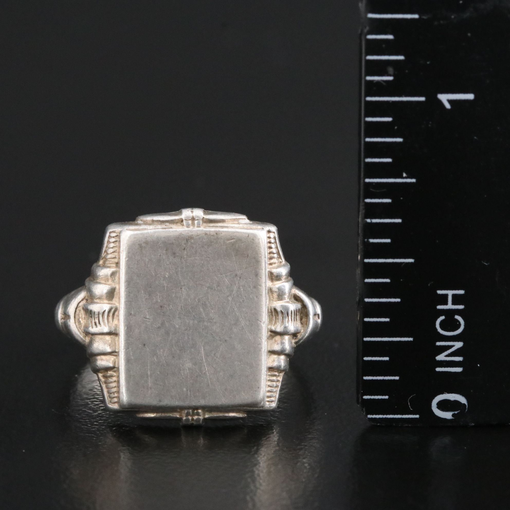 Vintage Sterling Blank Signet Ring