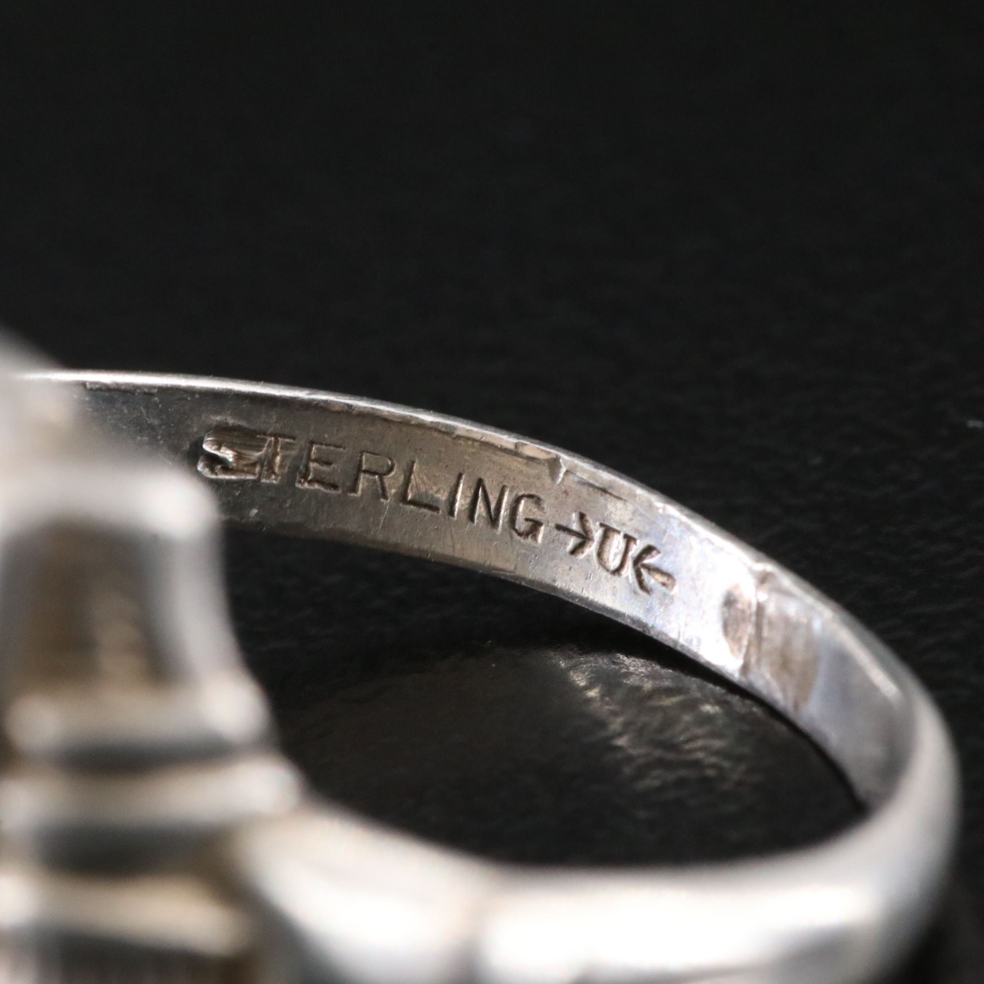 Vintage Sterling Blank Signet Ring