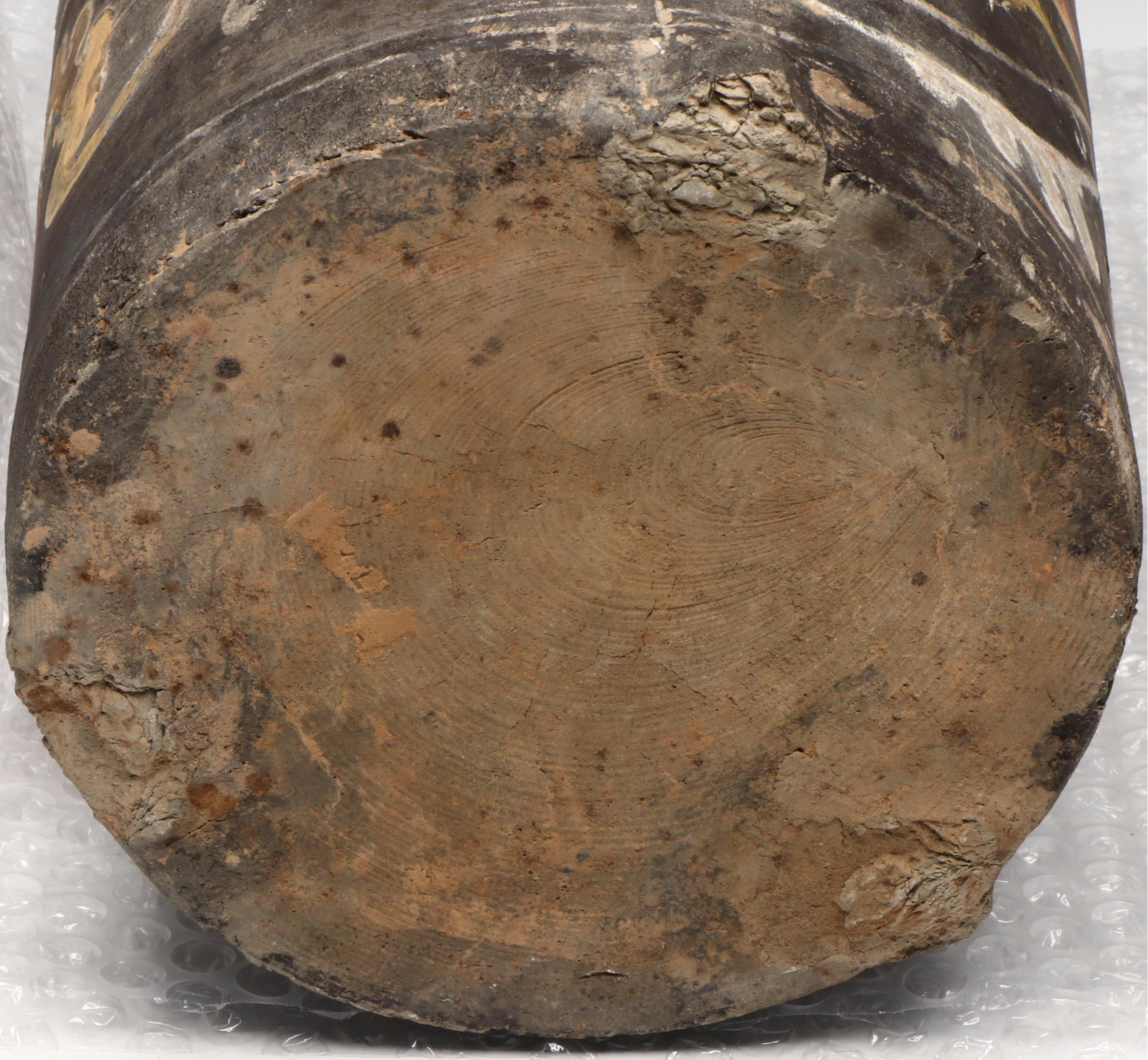 Chinese Han Dynasty Polychrome Painting Granary Jar