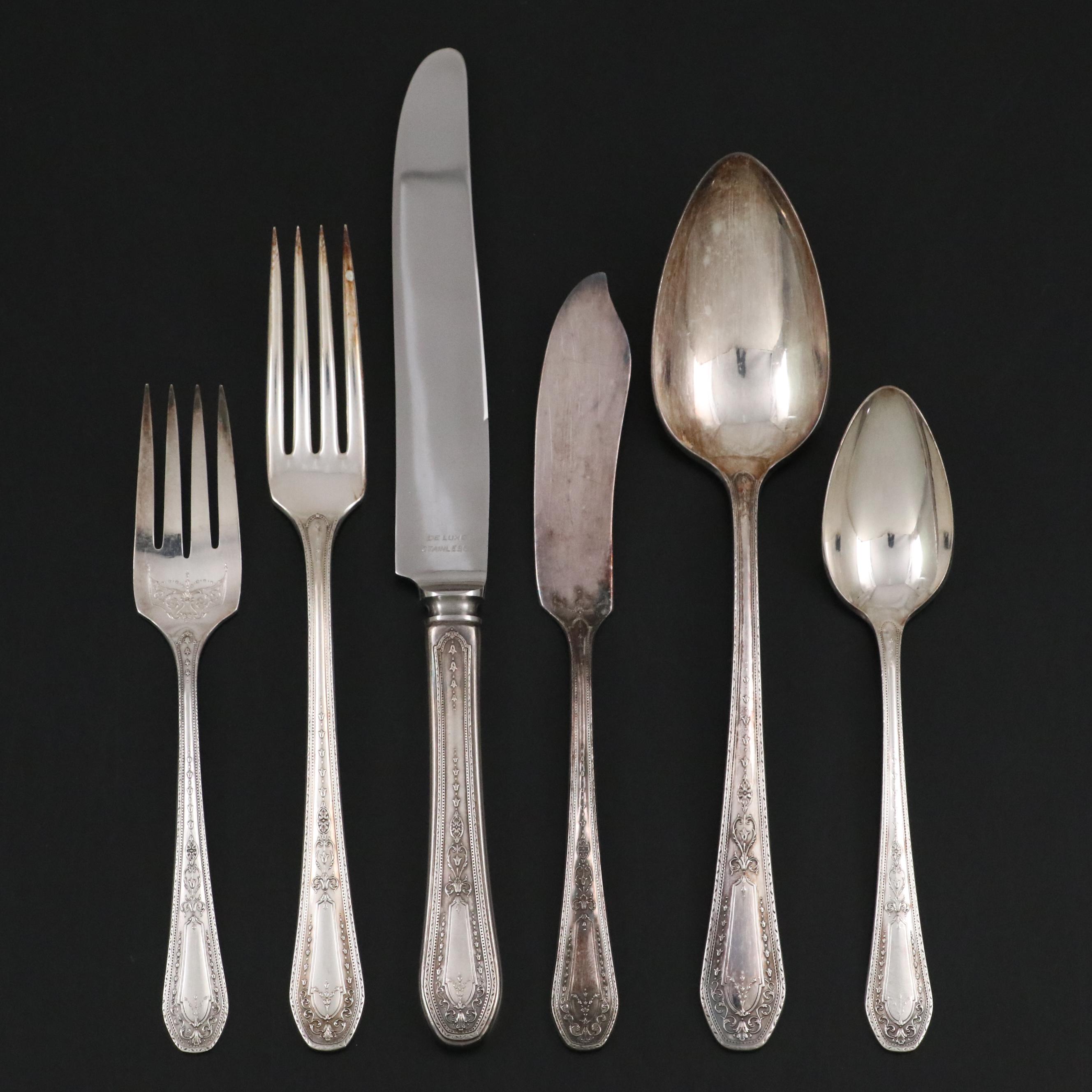 Oneida "Hampton Court" Silver Plate Flatware, 20th C.