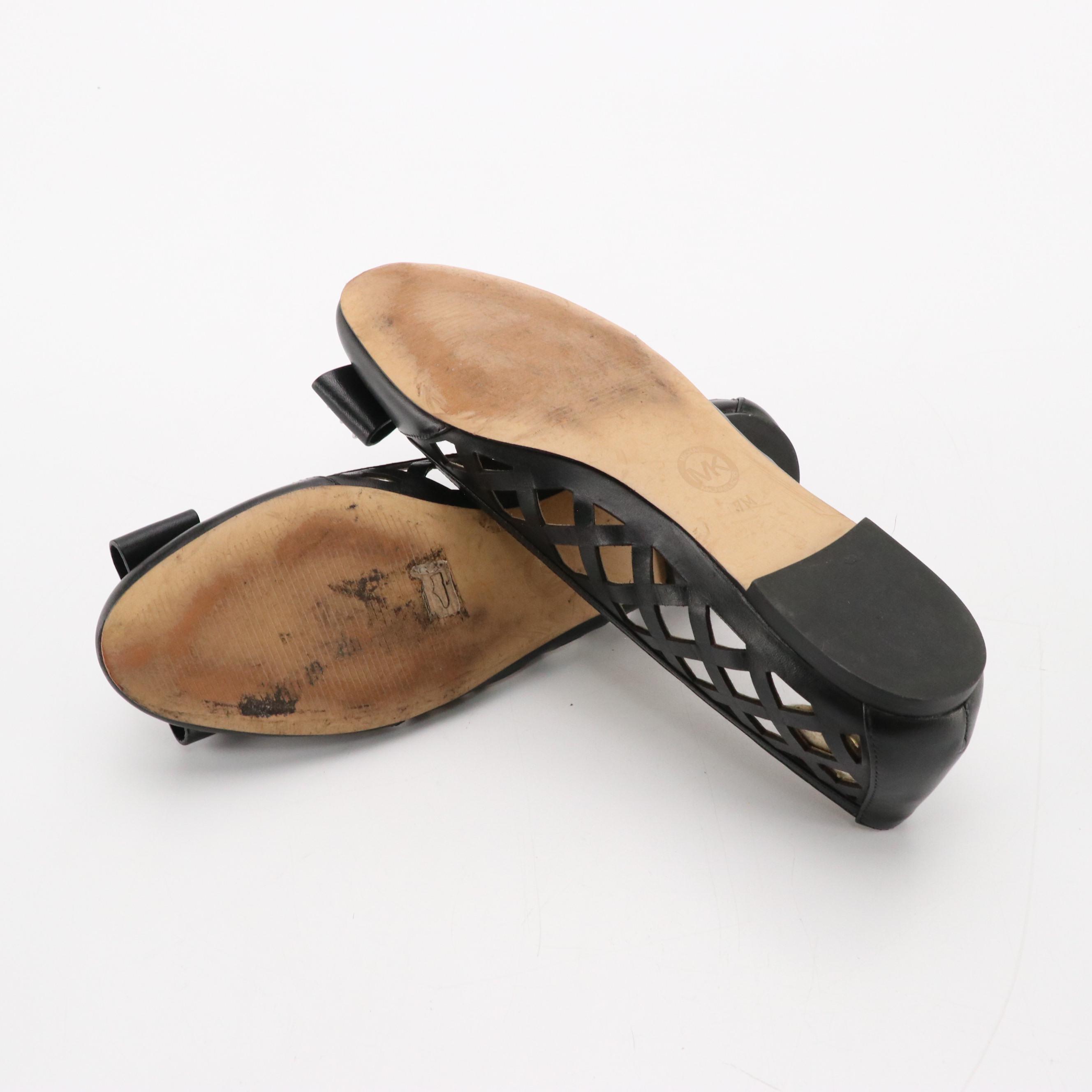 Cole Haan Pointed-Toe Low Heeled Shoes, Michael Kors Cutout Studded Bow Flats