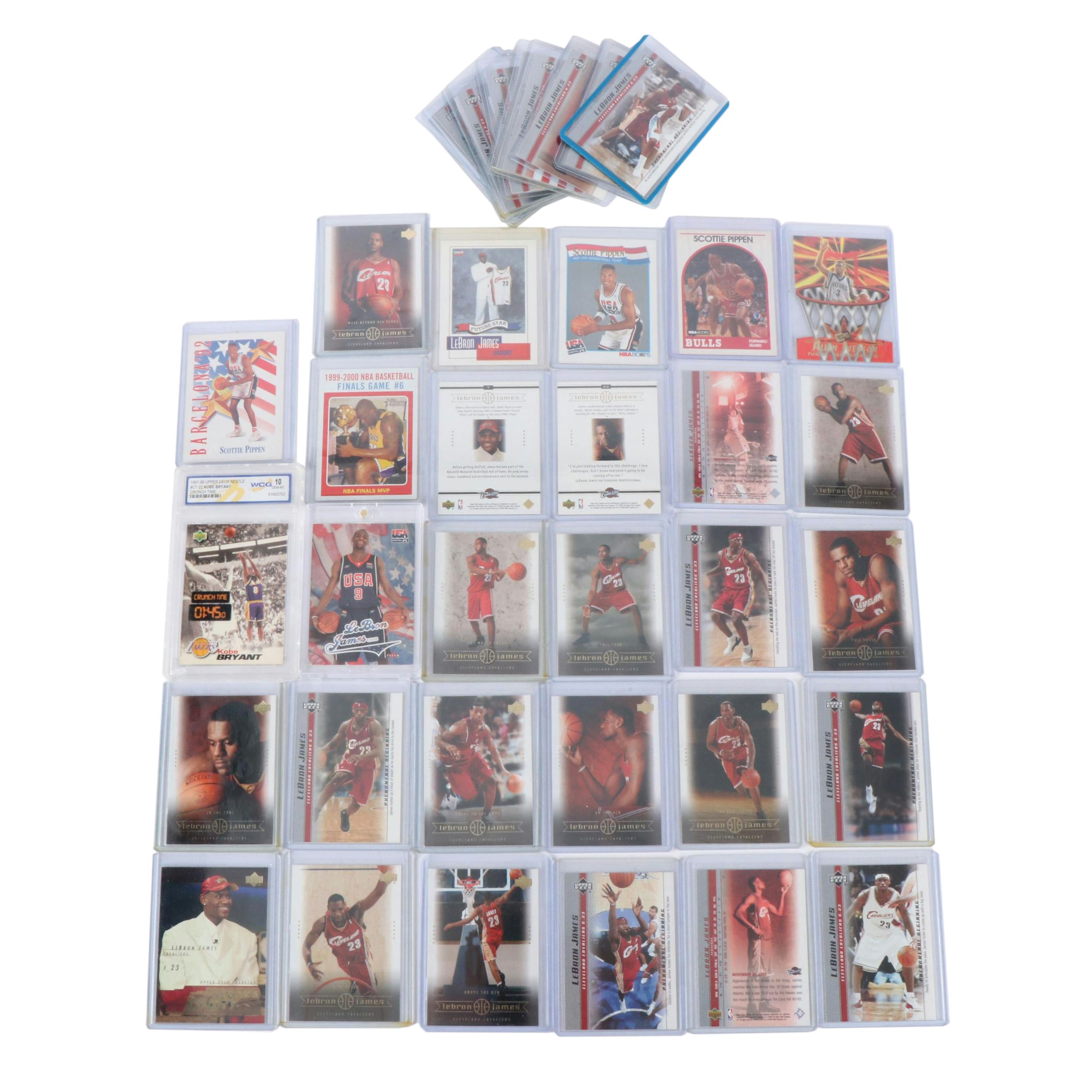 Upper Deck with Other Basketball Cards Featuring LeBron James Rookie Year & More