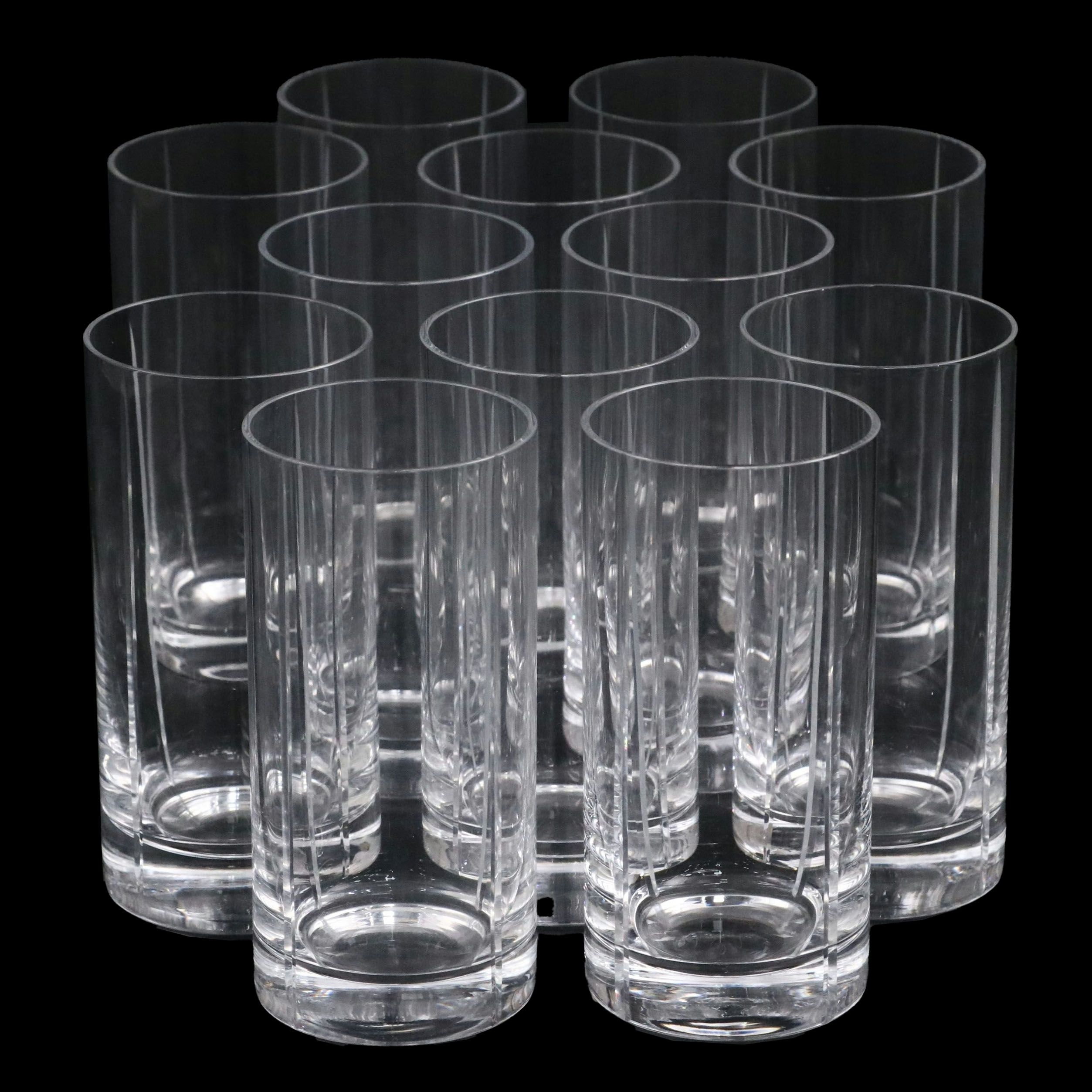 Cut Paneled Highball Glasses