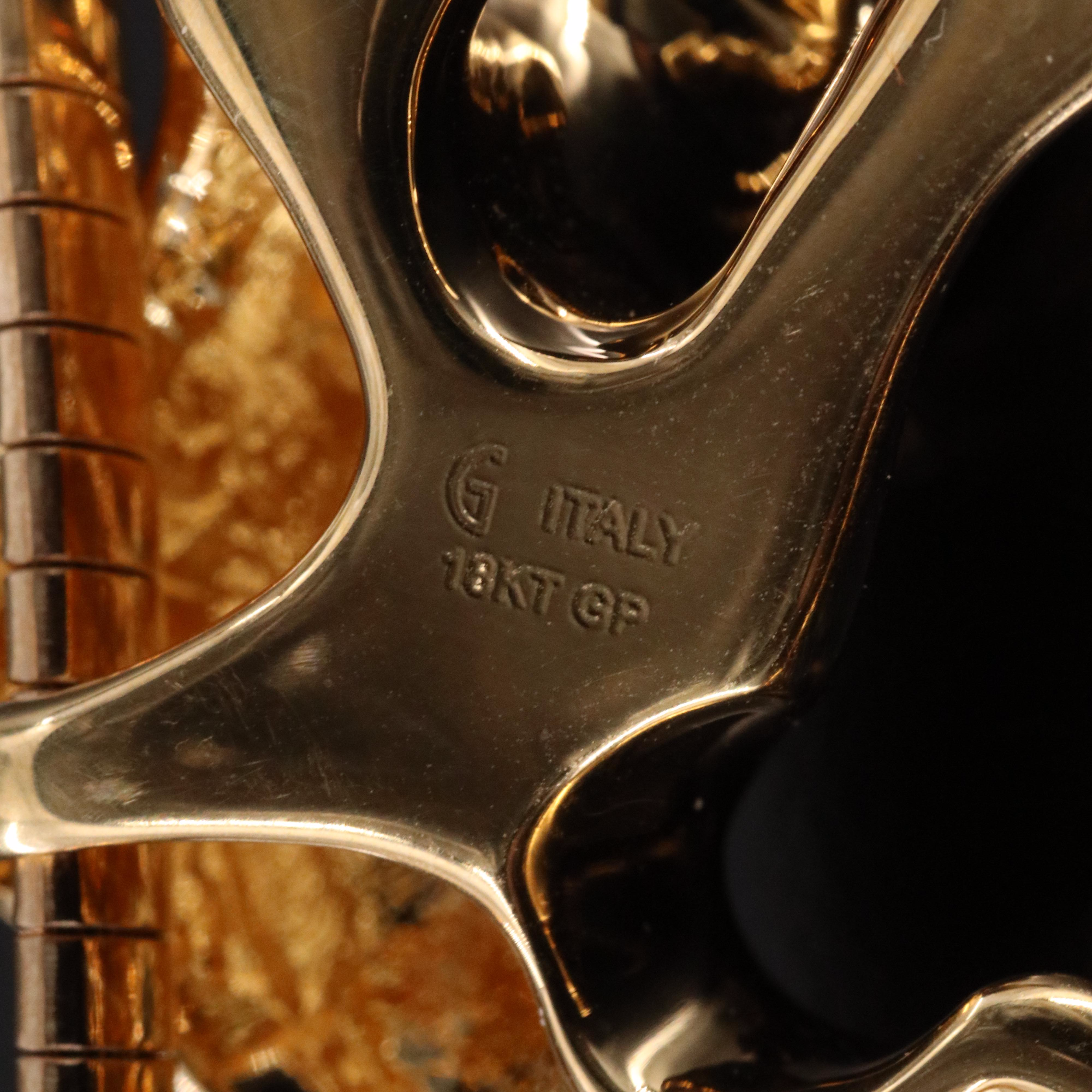 Omega Chain and Panther Pendant Necklace