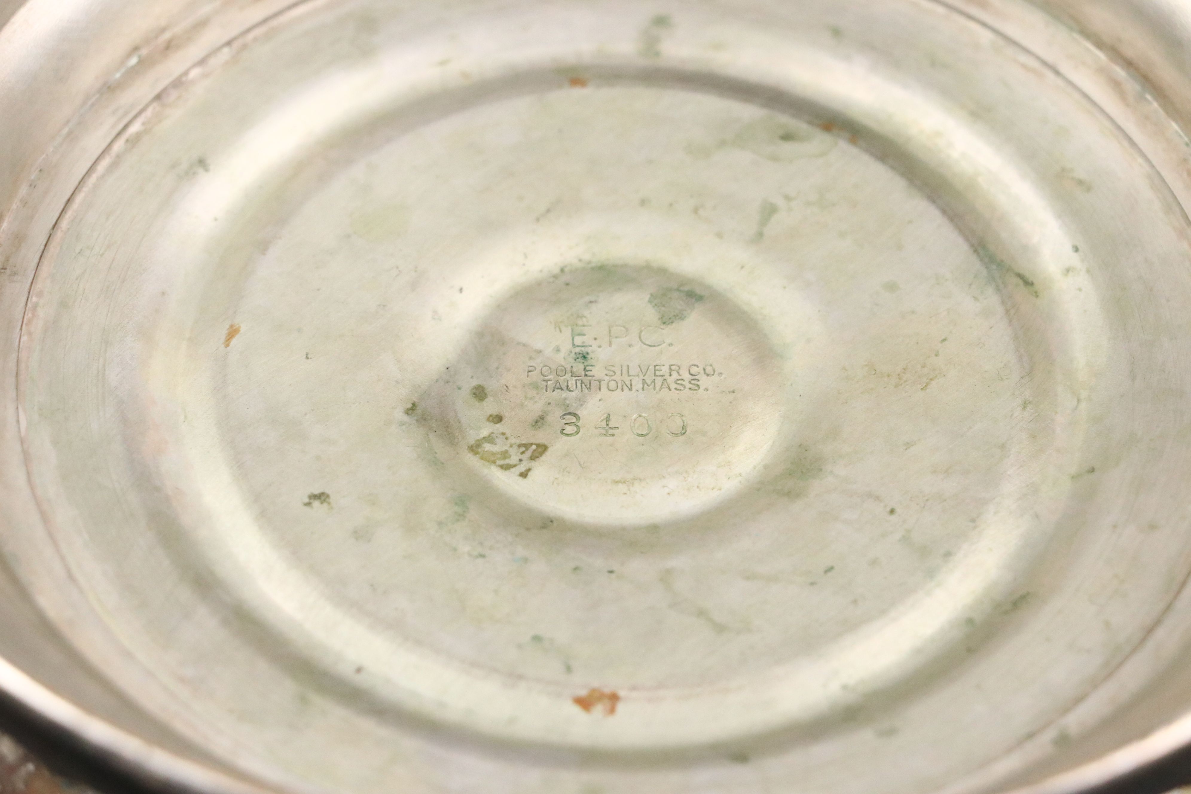 Wilcox Silver Plate Handled Tray, Ice Bucket and Glass Champagne Bucket