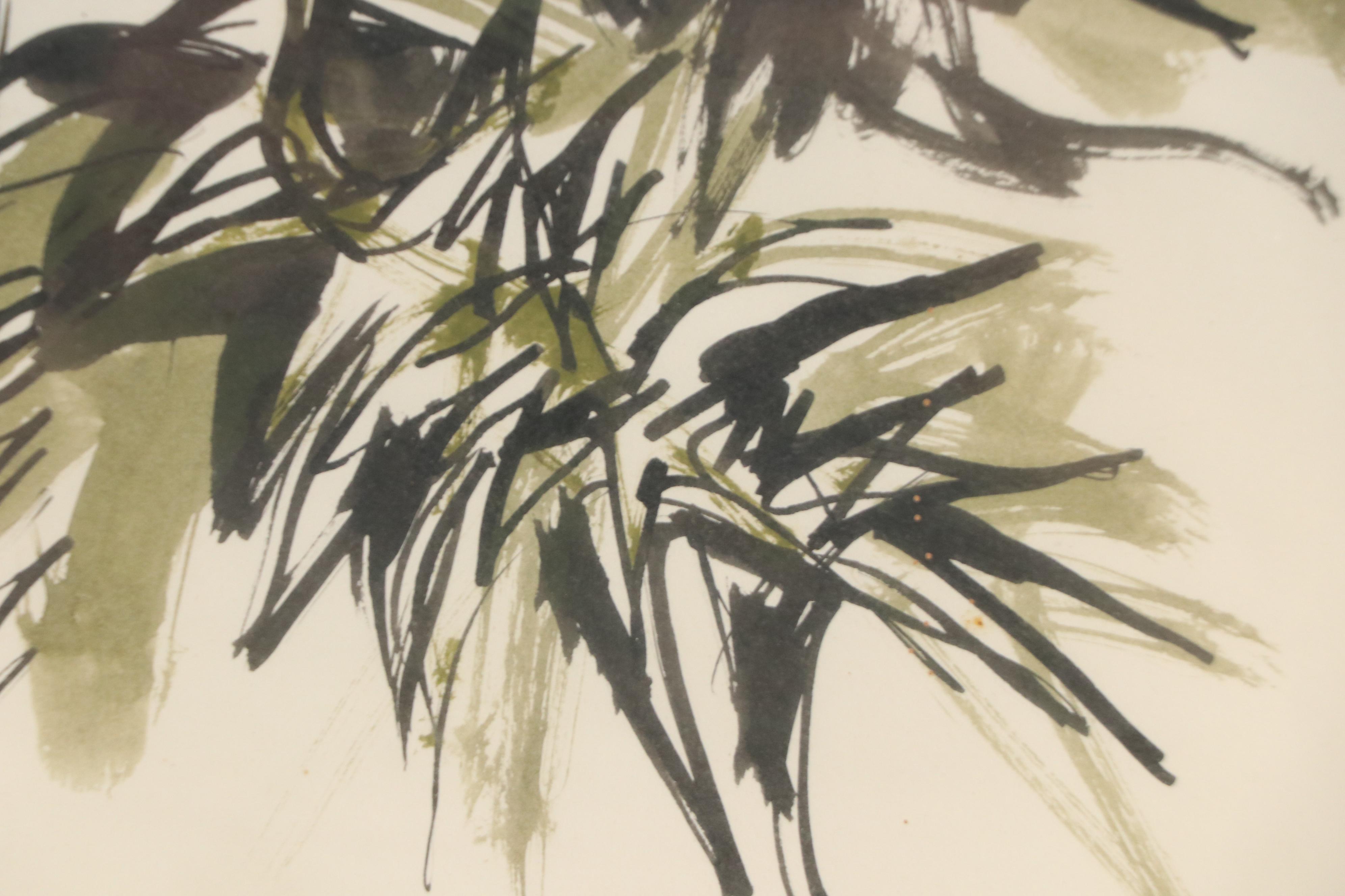 Robert Beaven Watercolor Painting "Thorn Bush II," 1963