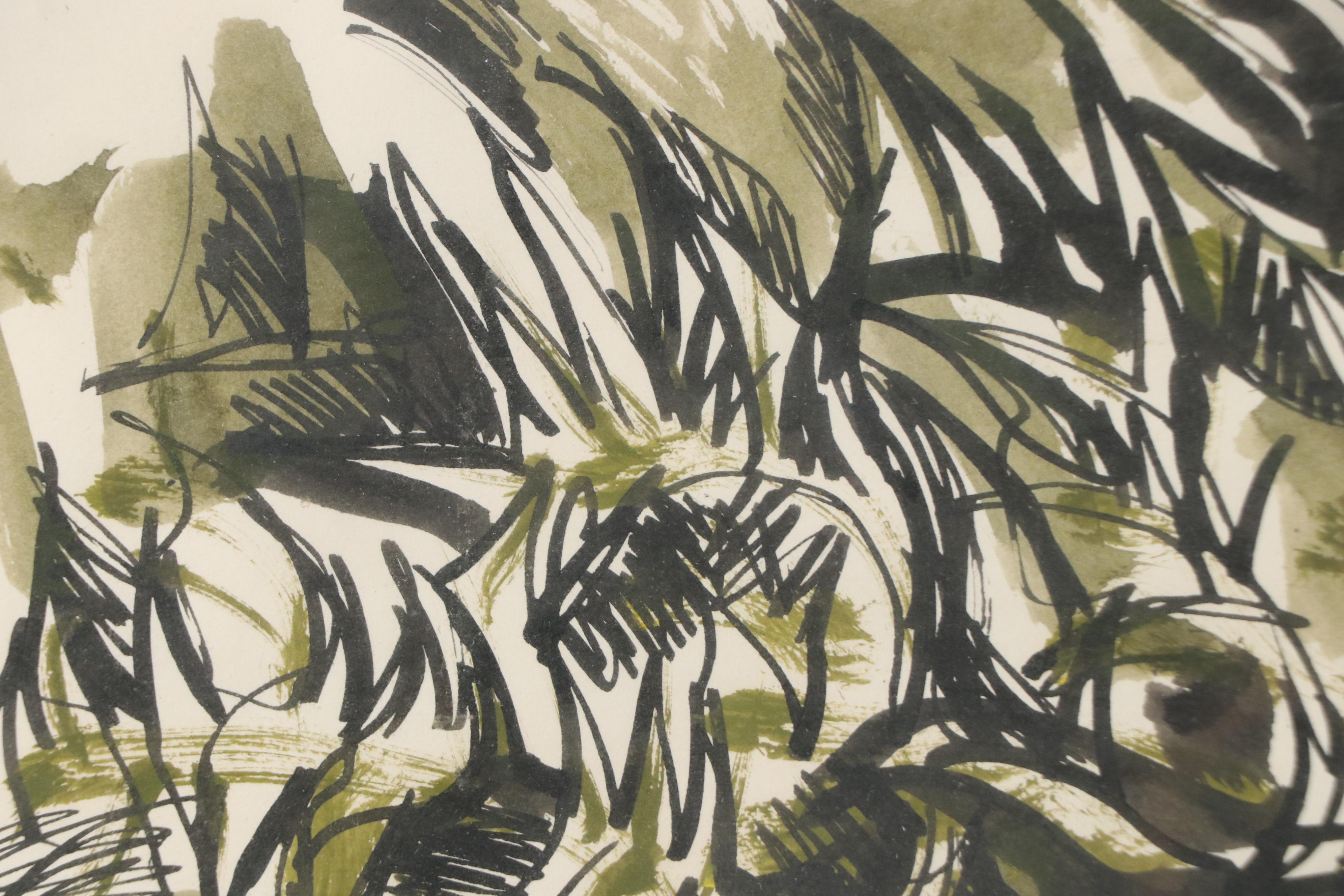 Robert Beaven Watercolor Painting "Thorn Bush II," 1963