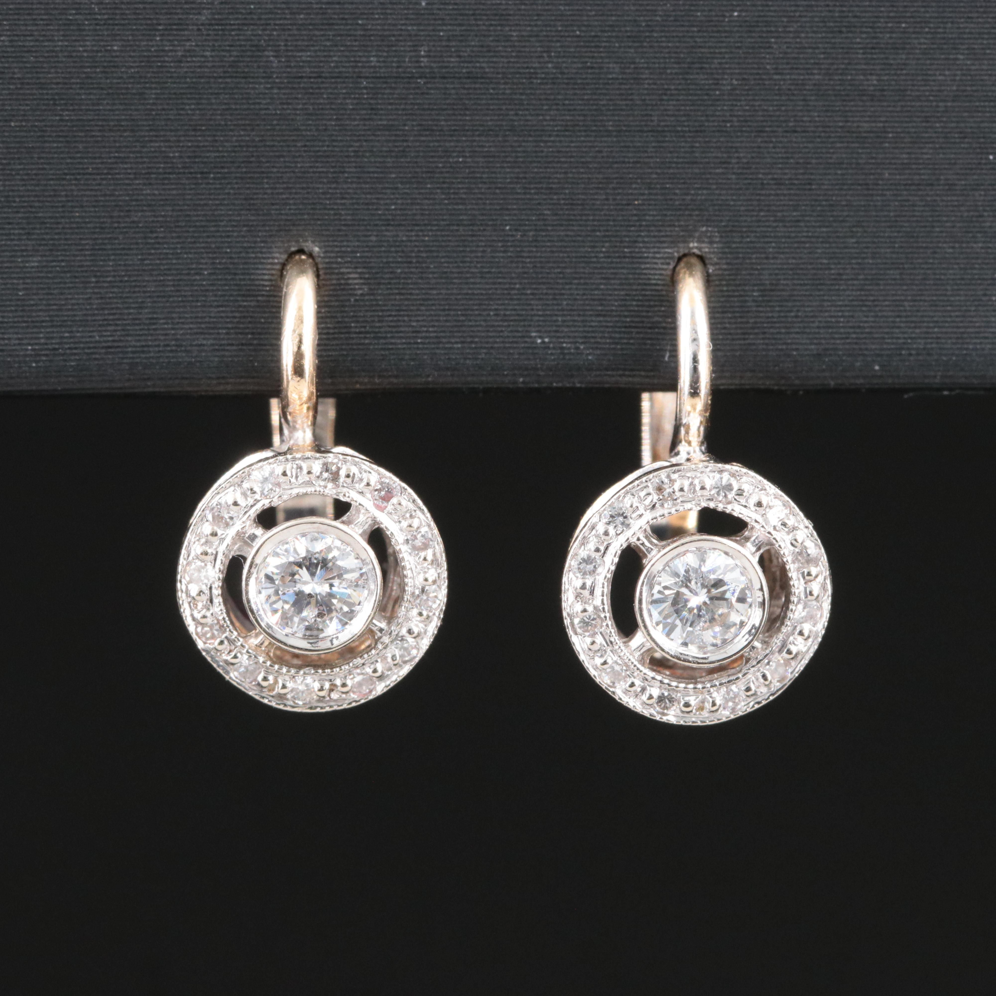 Vintage 14K 0.50 CTW Diamond Earrings