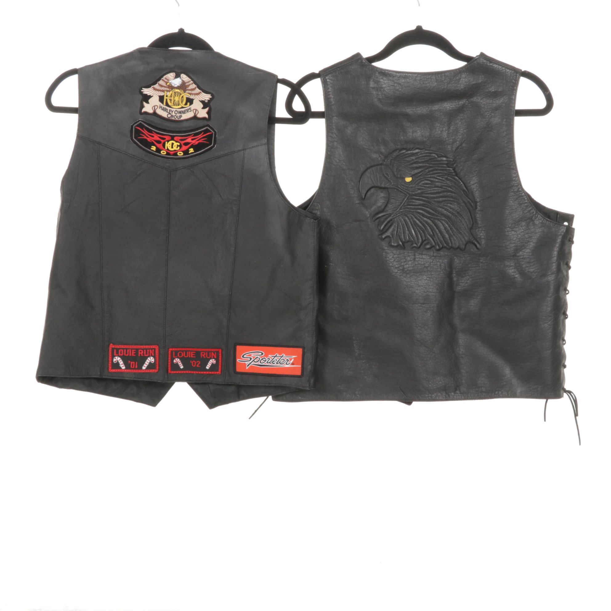 OpenRoad Black Fringe Leather Motorcycle Jacket with Pair of Leather Vests