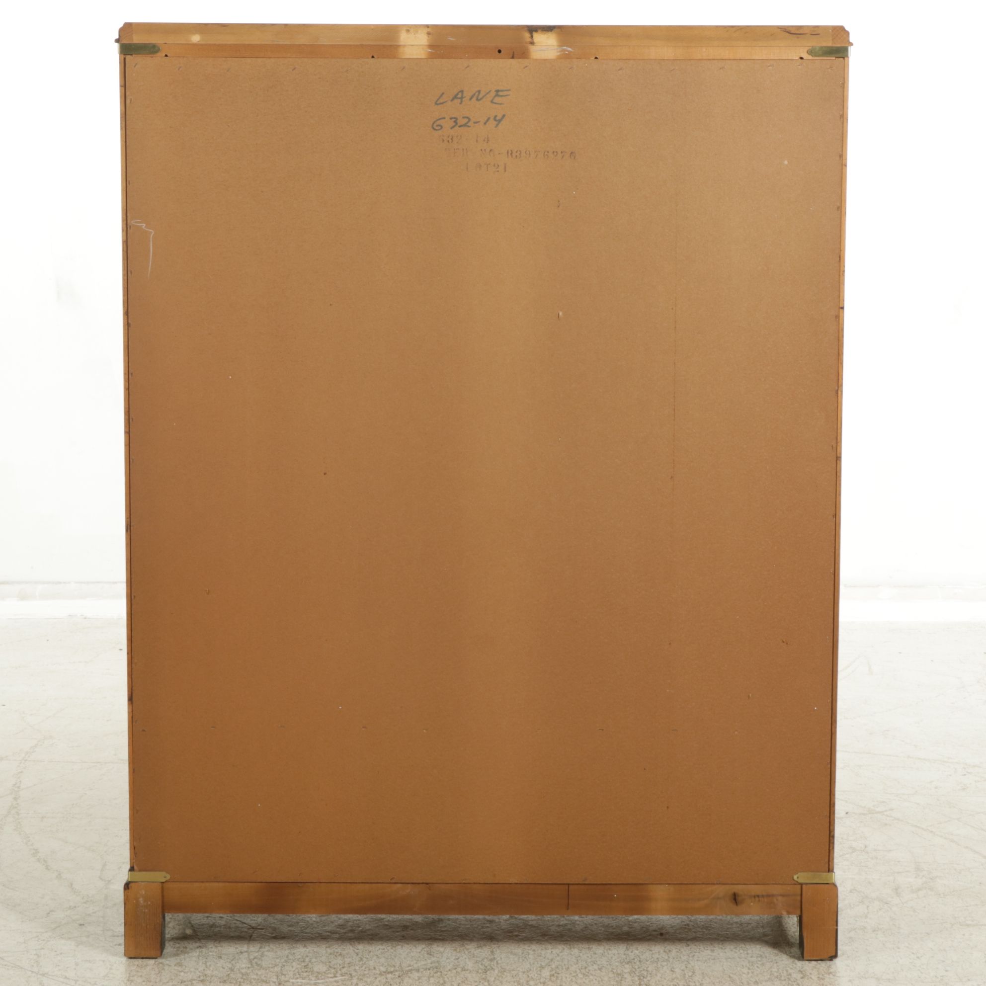 Lane Campaign Style Burled Walnut Gentleman's Chest