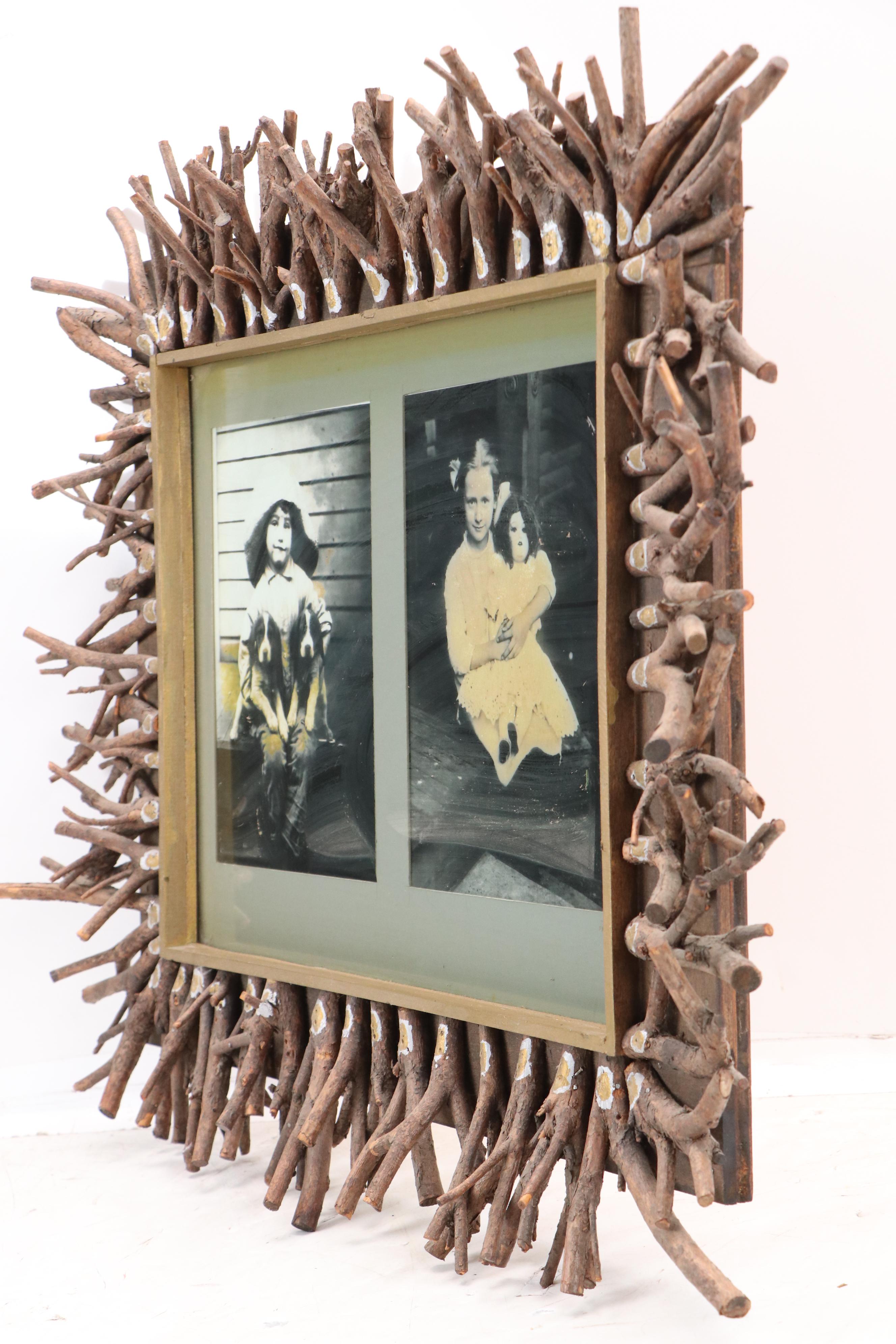 Robert Beaven Wood Frame with Silver Gelatin Portrait Photographs of Children