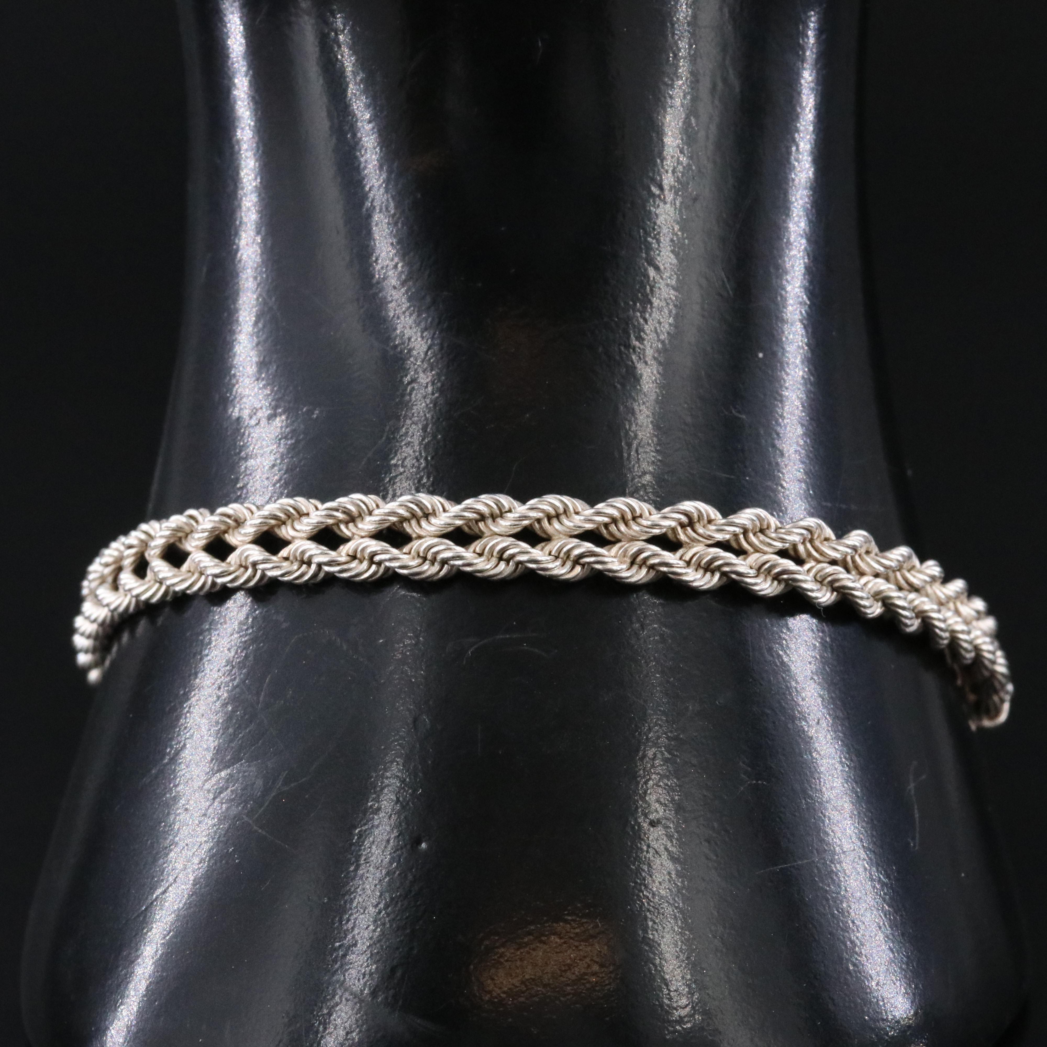 Sterling Braided Chain Bracelet