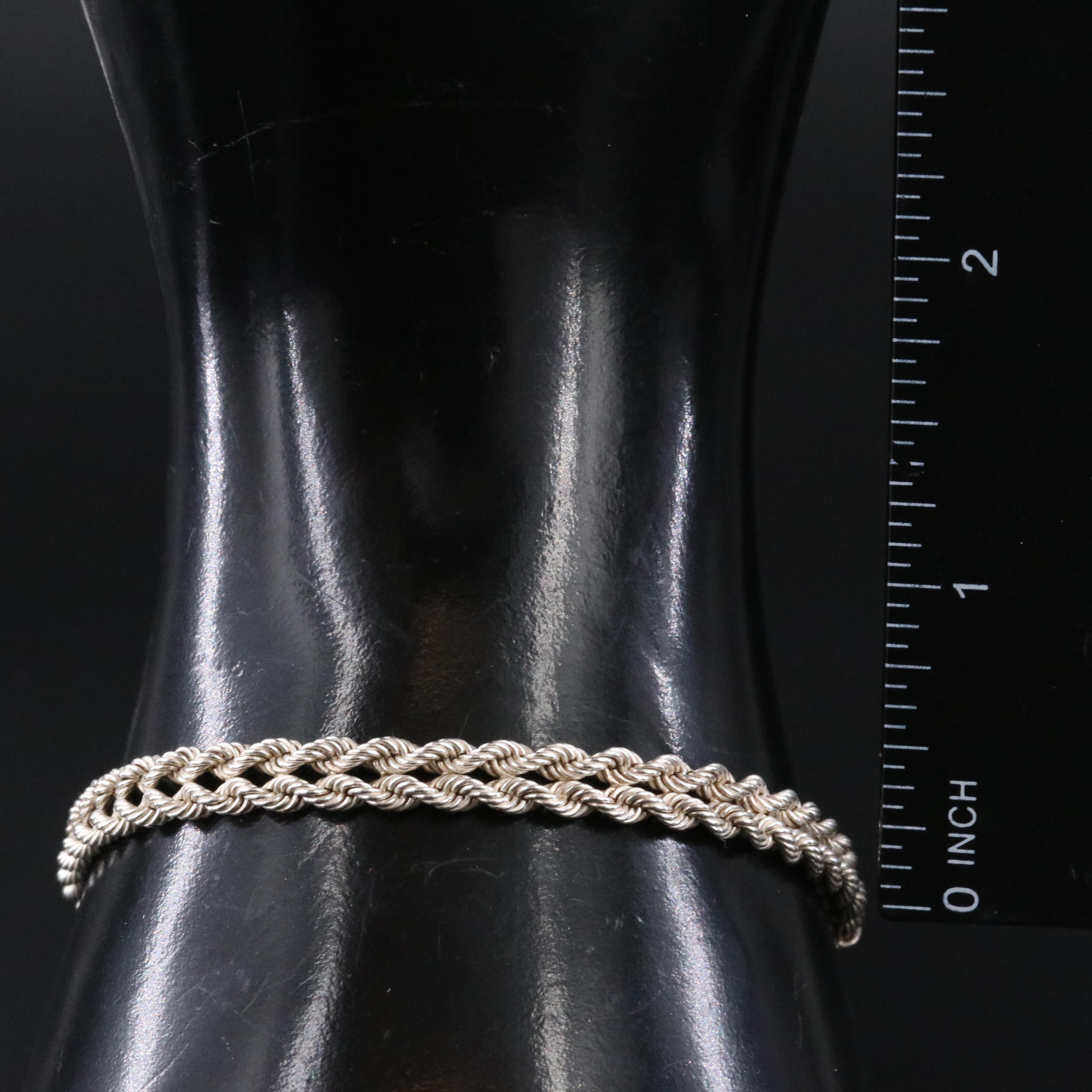 Sterling Braided Chain Bracelet