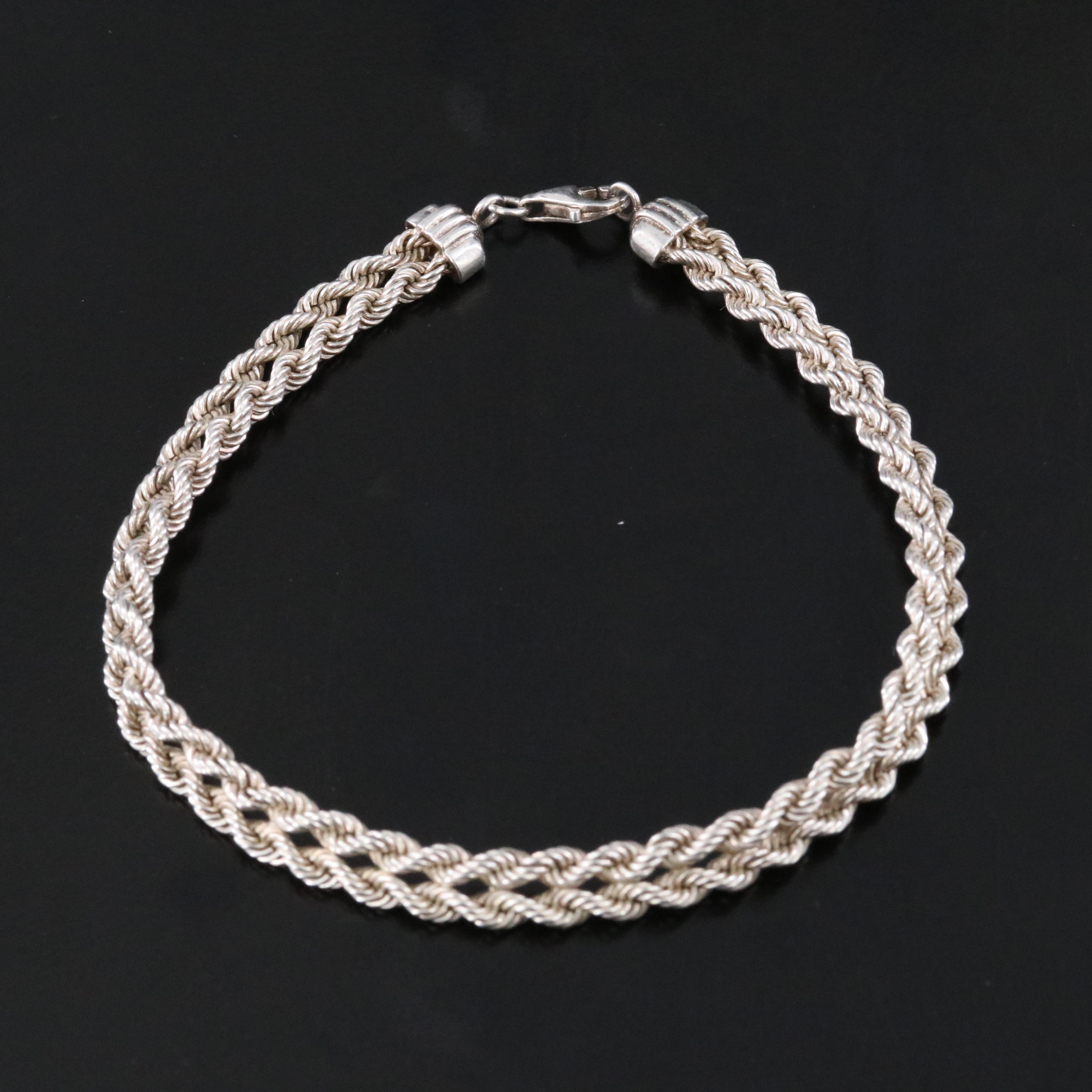 Sterling Braided Chain Bracelet