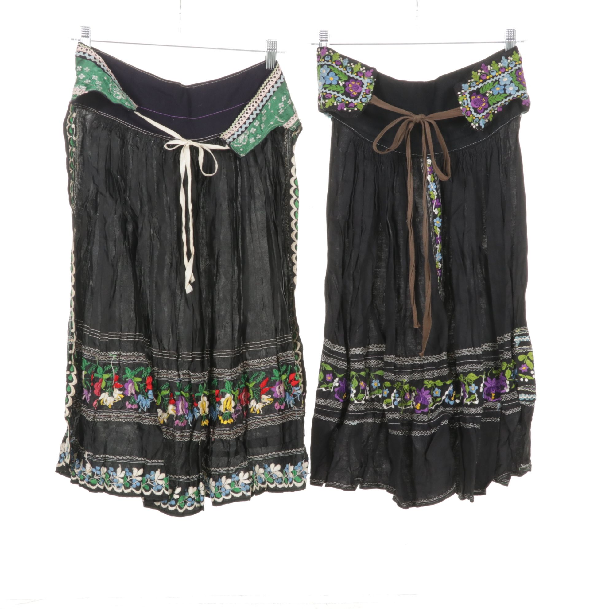 Czechoslovakian Style Kroj Aprons and Hand-Embellished Vest