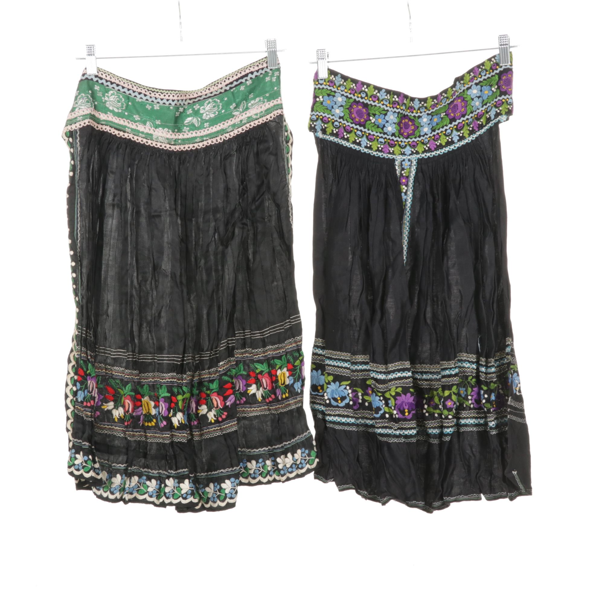 Czechoslovakian Style Kroj Aprons and Hand-Embellished Vest