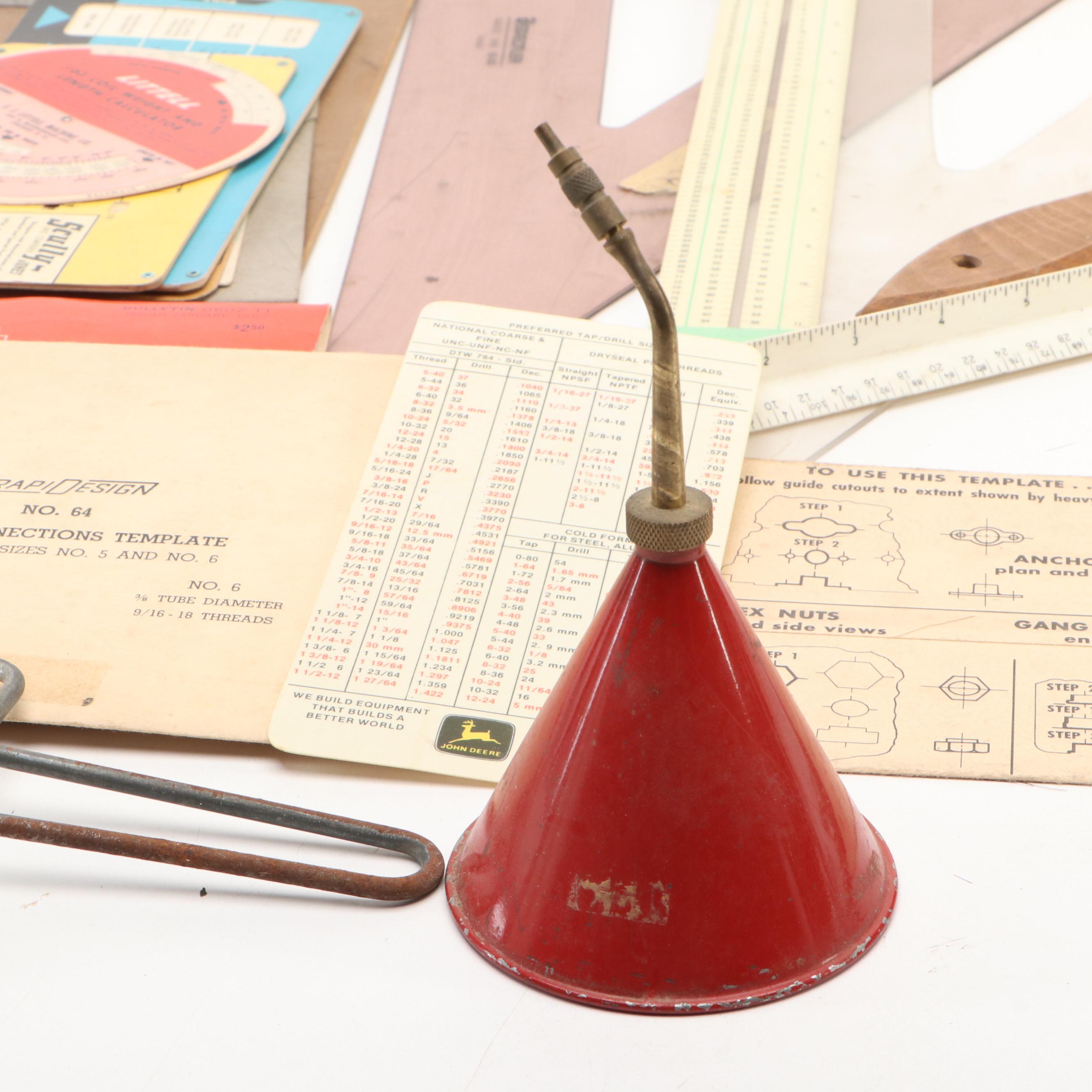 Collection of Industrial Guides and Templates with Brush and Other Tools