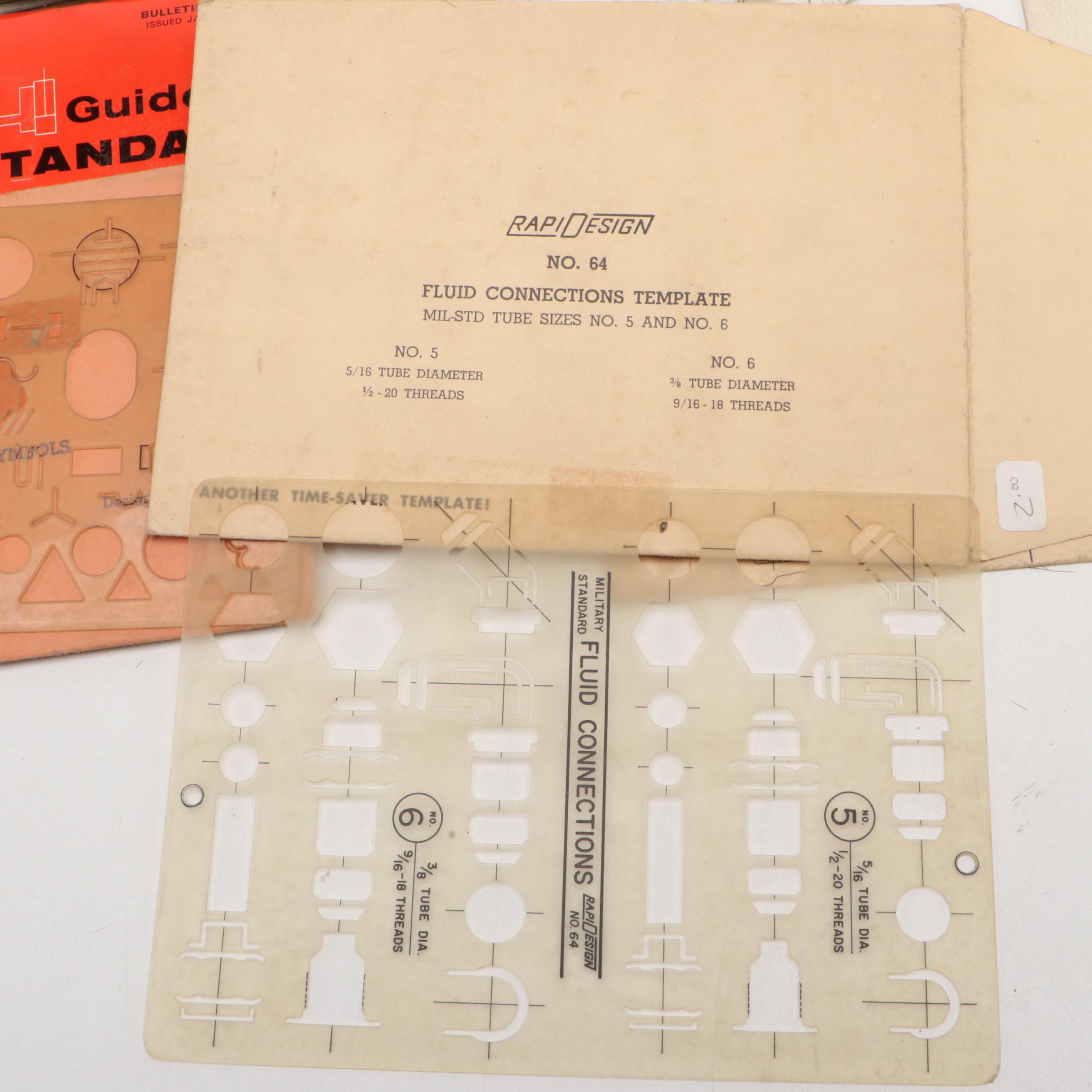 Collection of Industrial Guides and Templates with Brush and Other Tools