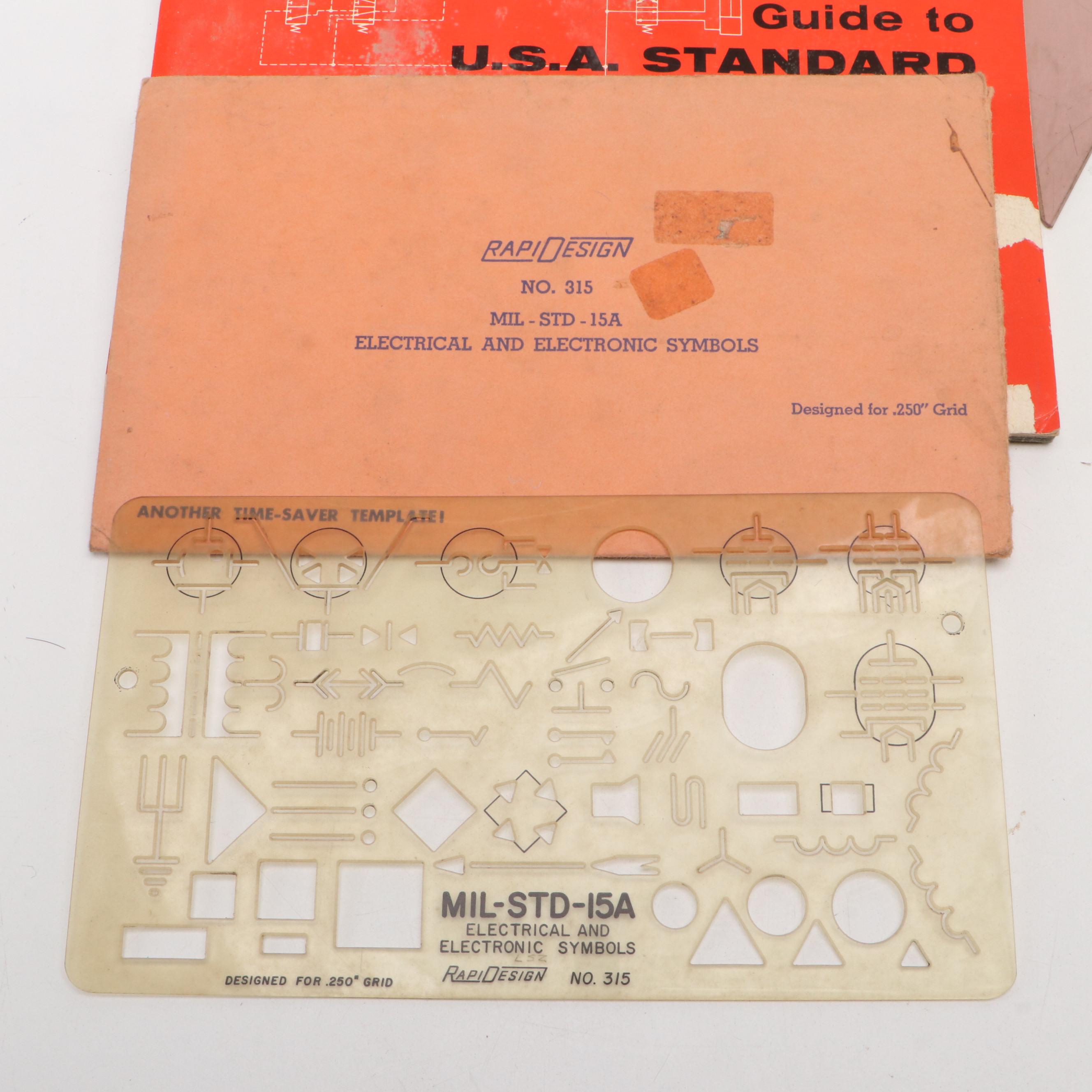 Collection of Industrial Guides and Templates with Brush and Other Tools