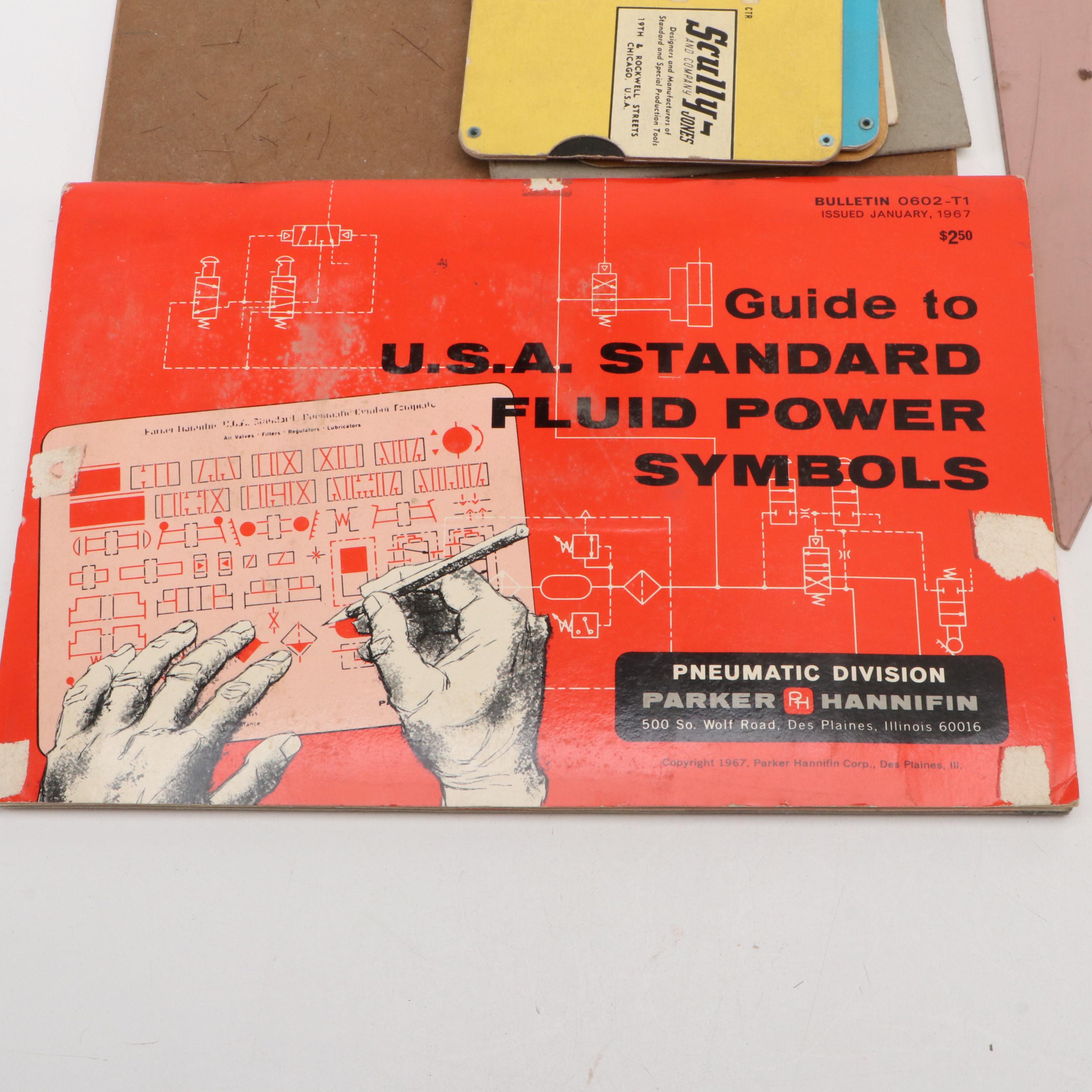 Collection of Industrial Guides and Templates with Brush and Other Tools