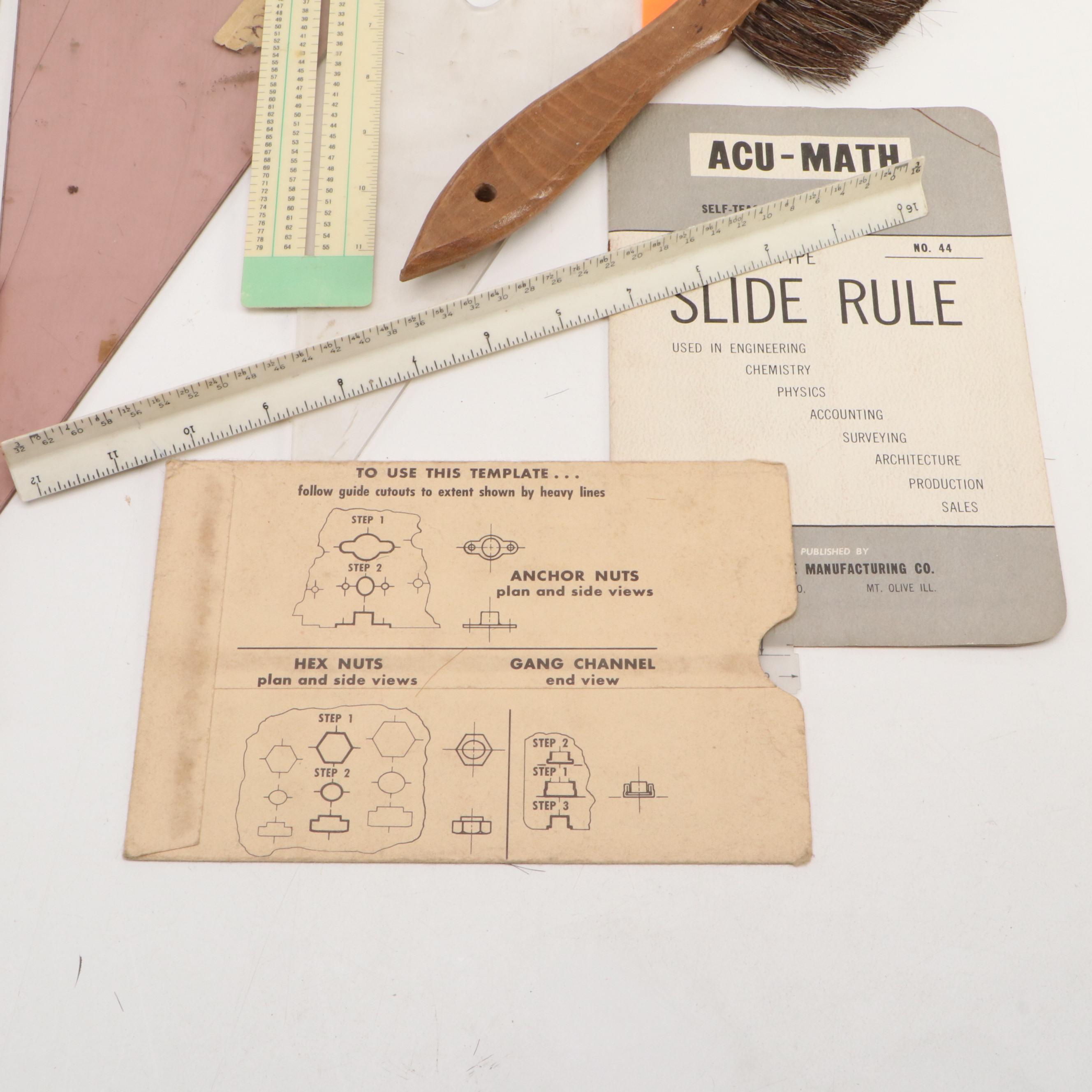 Collection of Industrial Guides and Templates with Brush and Other Tools