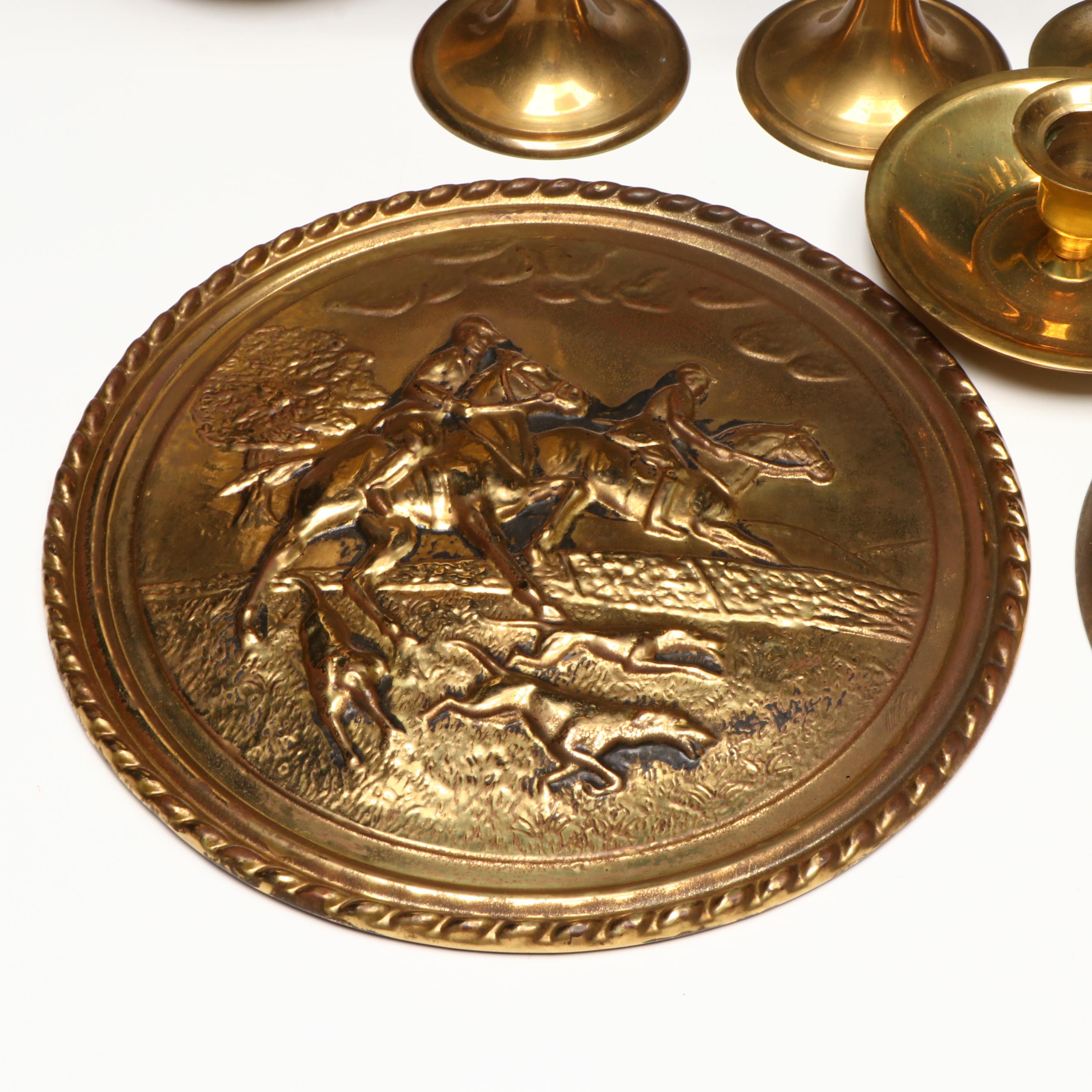 Garden Bell Brass Bell, Brass Chamberstick Table Lamp, and More Metal Décor