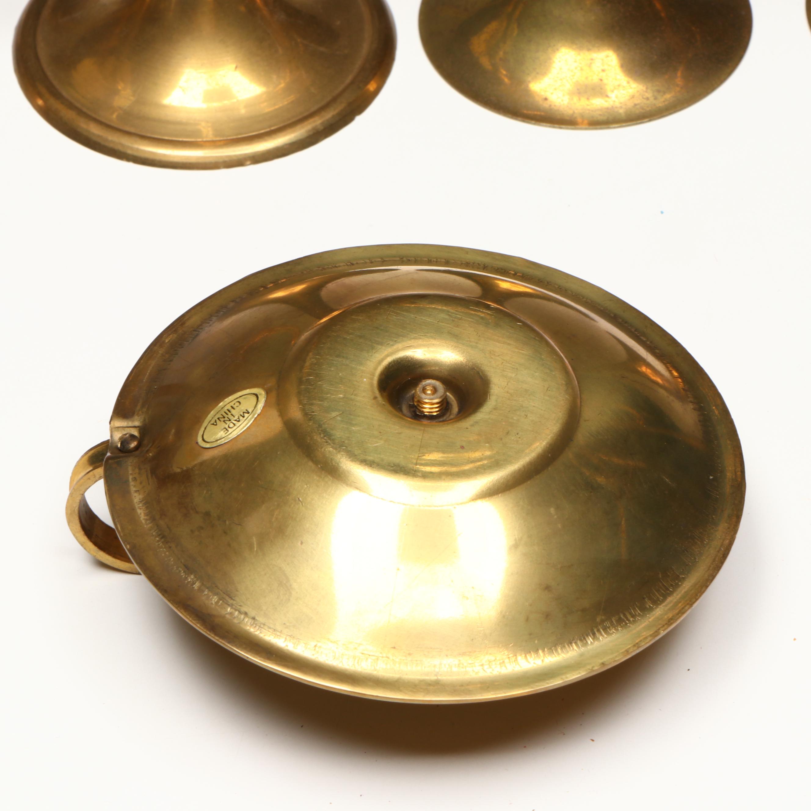 Garden Bell Brass Bell, Brass Chamberstick Table Lamp, and More Metal Décor