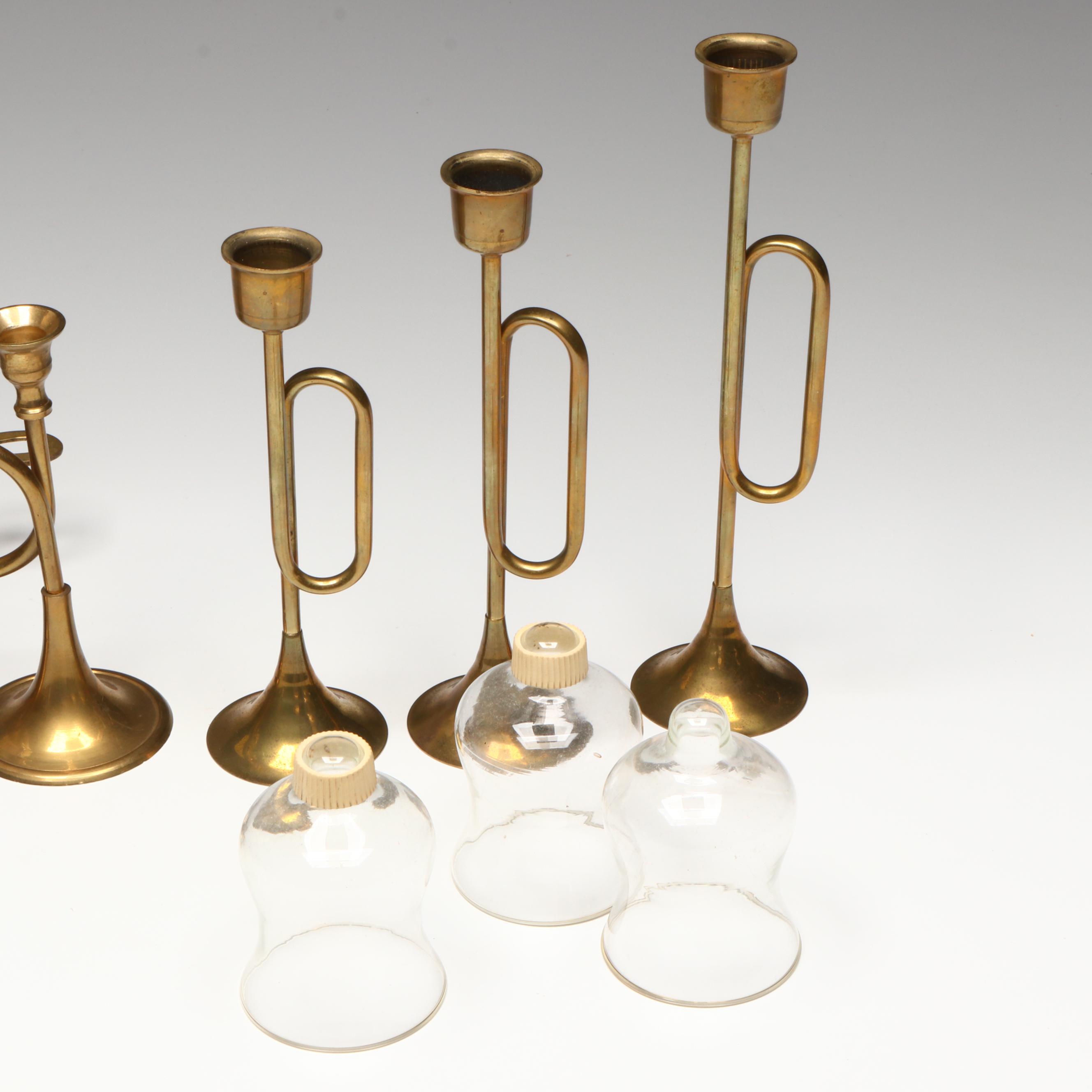 Garden Bell Brass Bell, Brass Chamberstick Table Lamp, and More Metal Décor