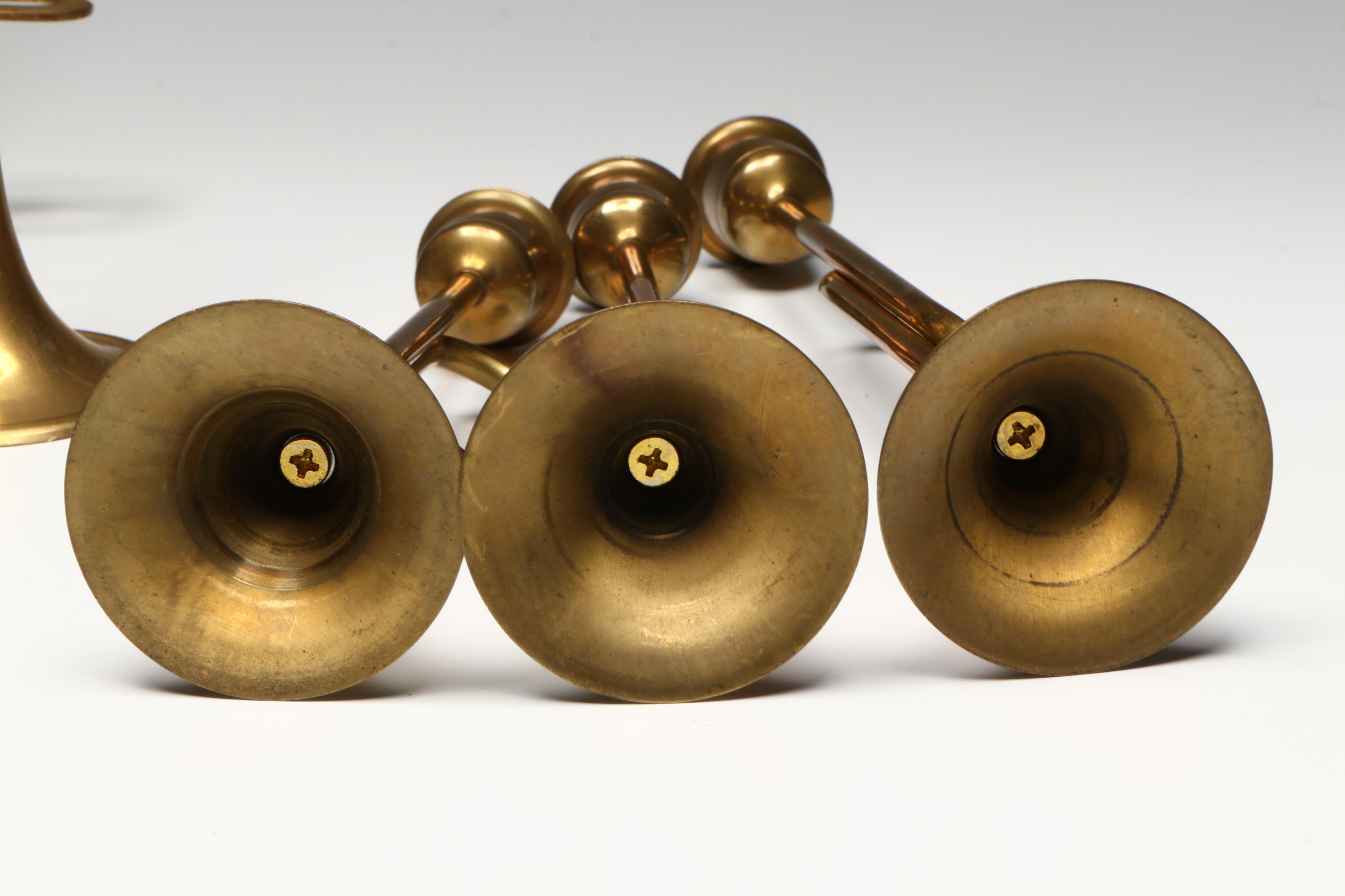 Garden Bell Brass Bell, Brass Chamberstick Table Lamp, and More Metal Décor