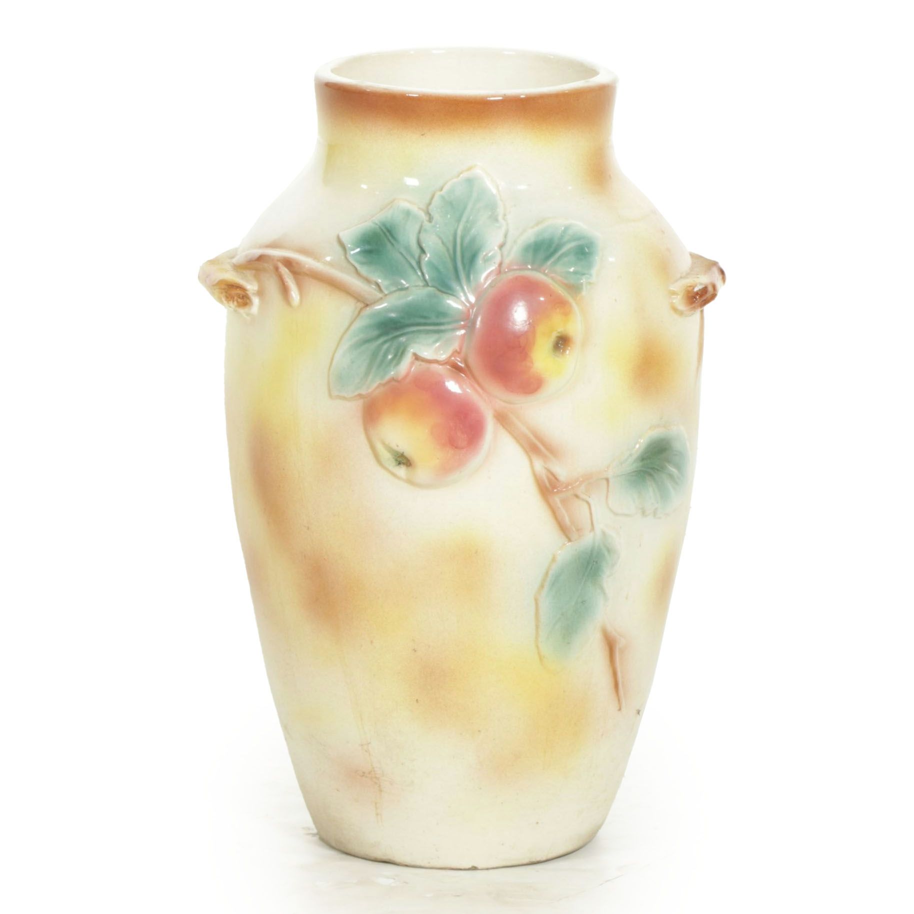 Weller Pottery Apple Tree Floor Vase, Late 19th/Early 20th C.