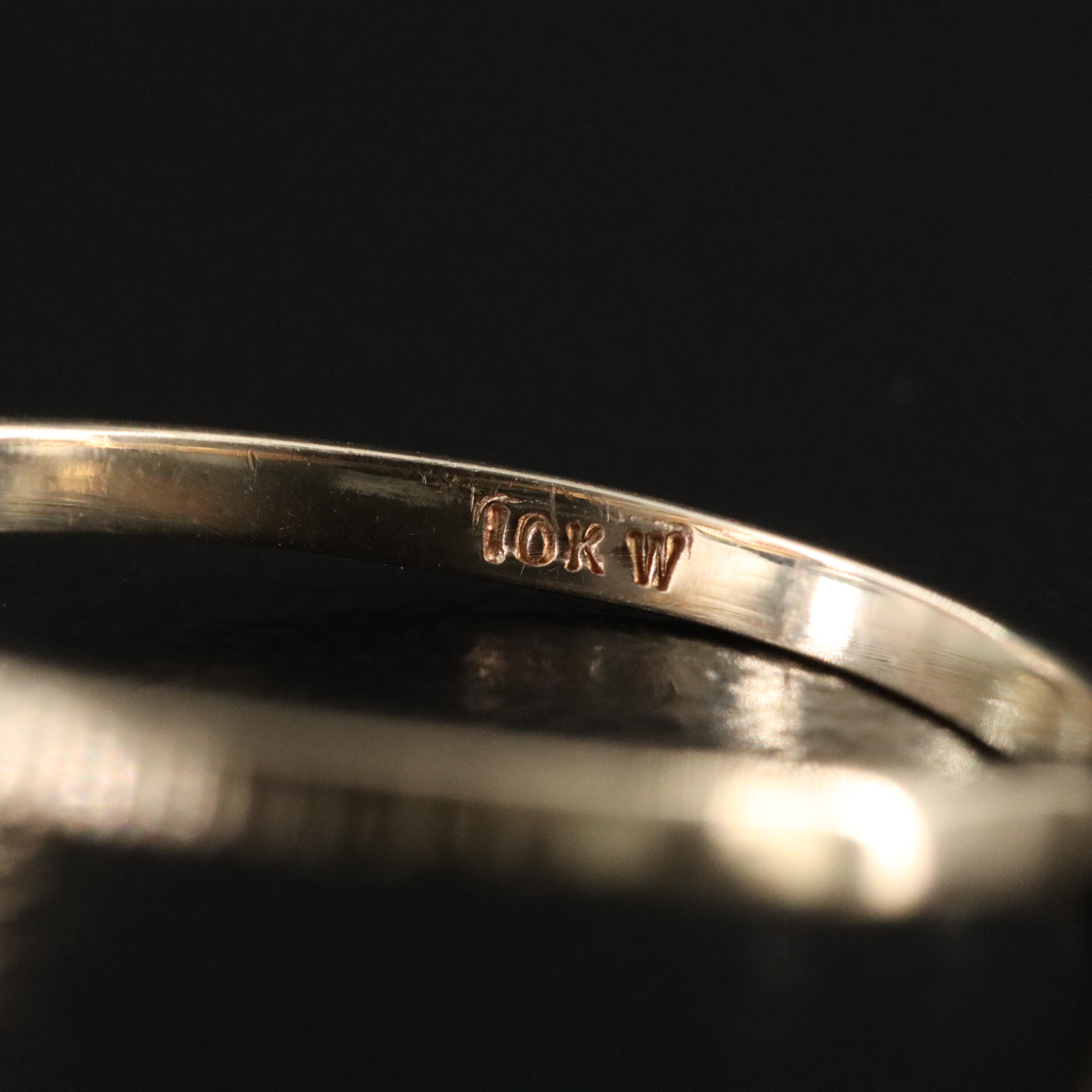 10K Rose Ring with Diamond Accent