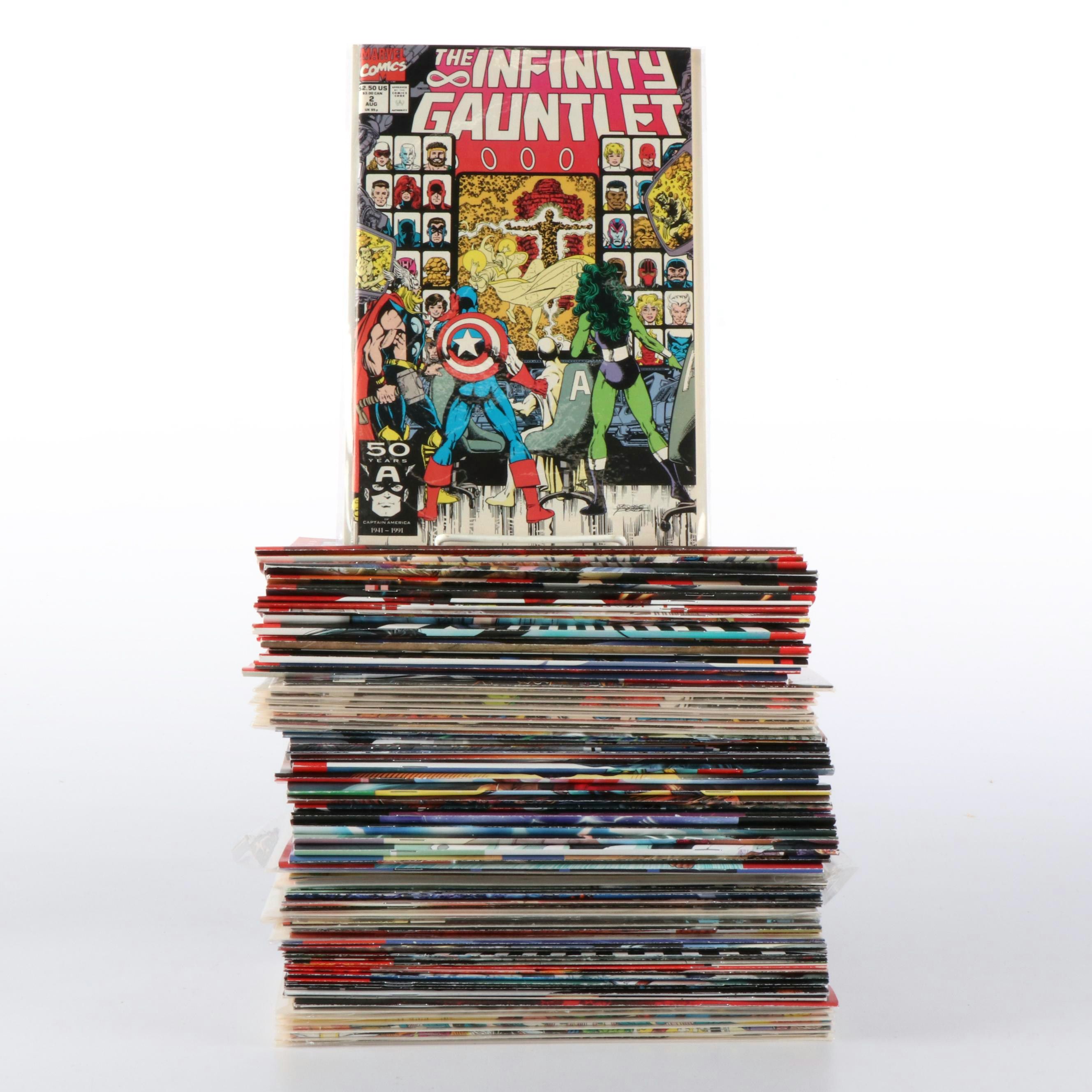 Modern Age 100+ Marvel Comics Featuring "Marvel Previews" and "Stan Lee"