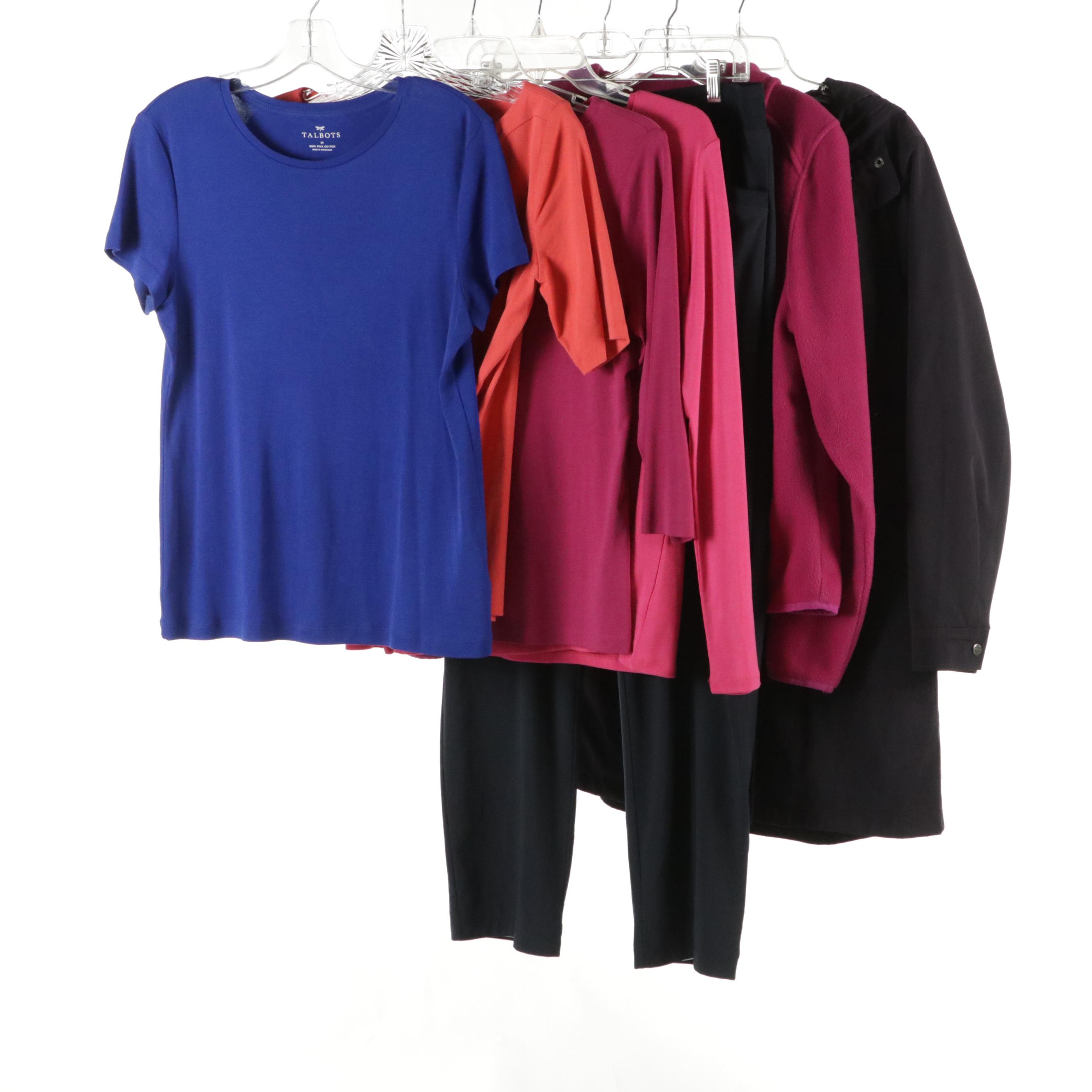 Talbots Tops and Rain Jacket with L.L. Bean Zip-Up Jacket & T by Talbots Pants