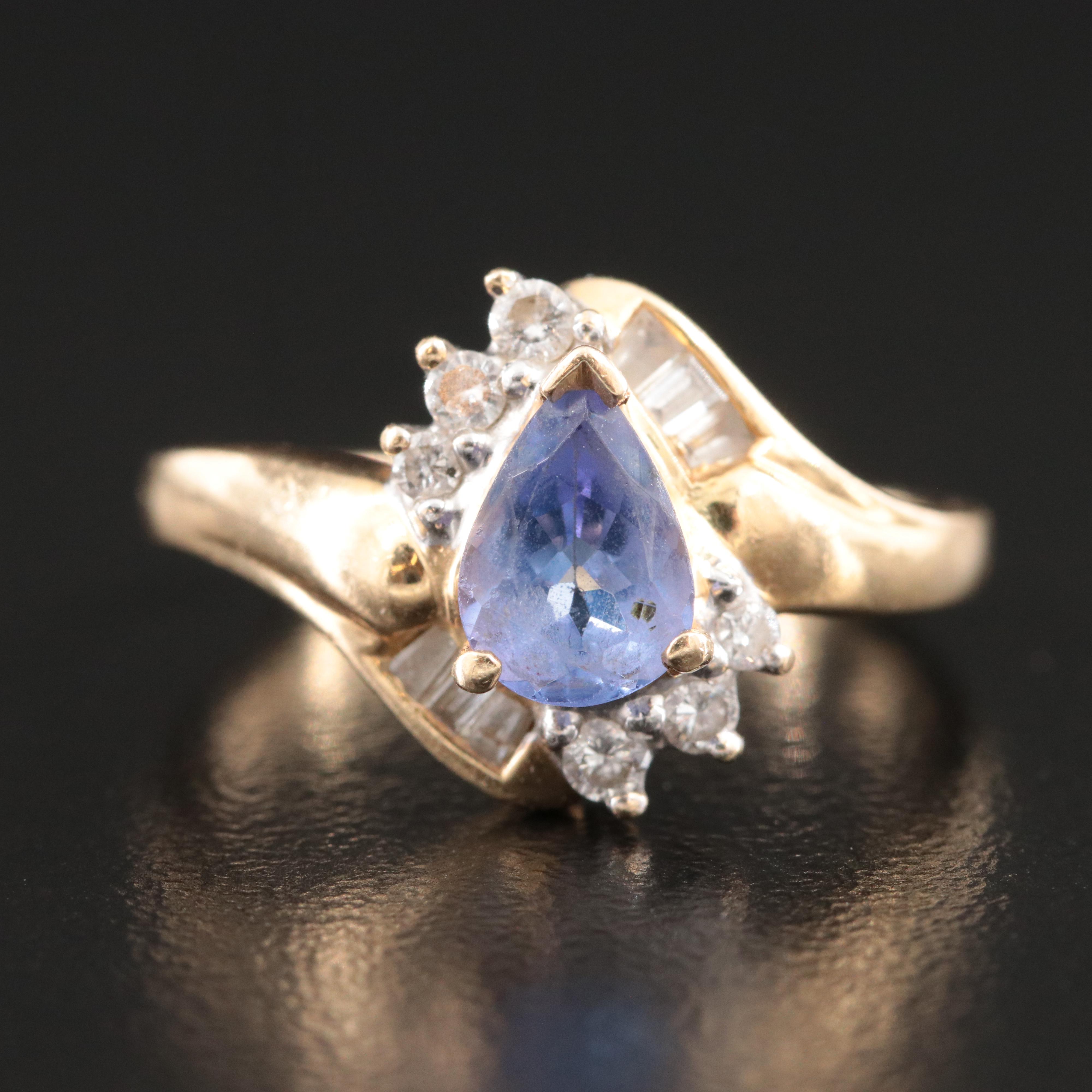 14K Tanzanite and Diamond Ring