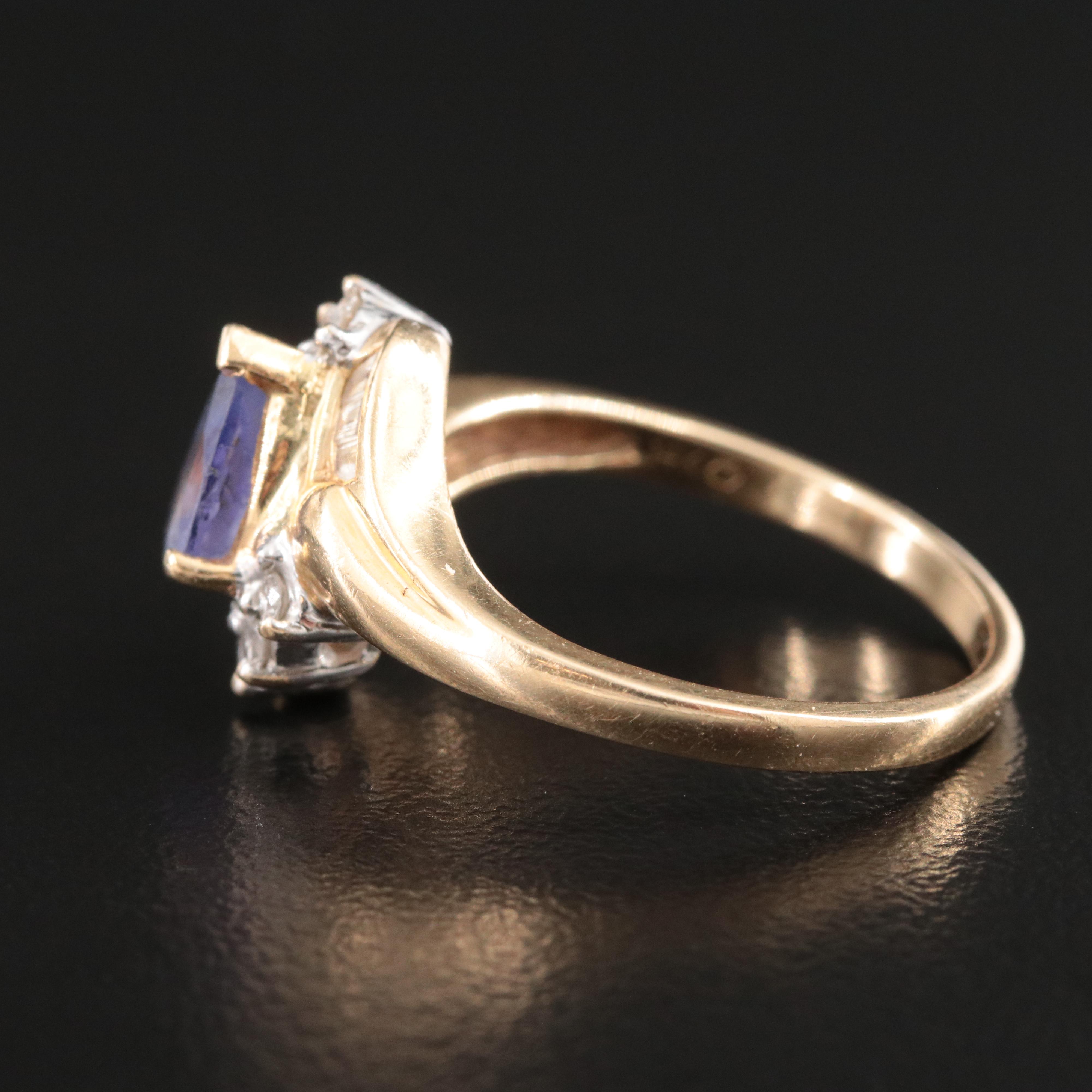 14K Tanzanite and Diamond Ring