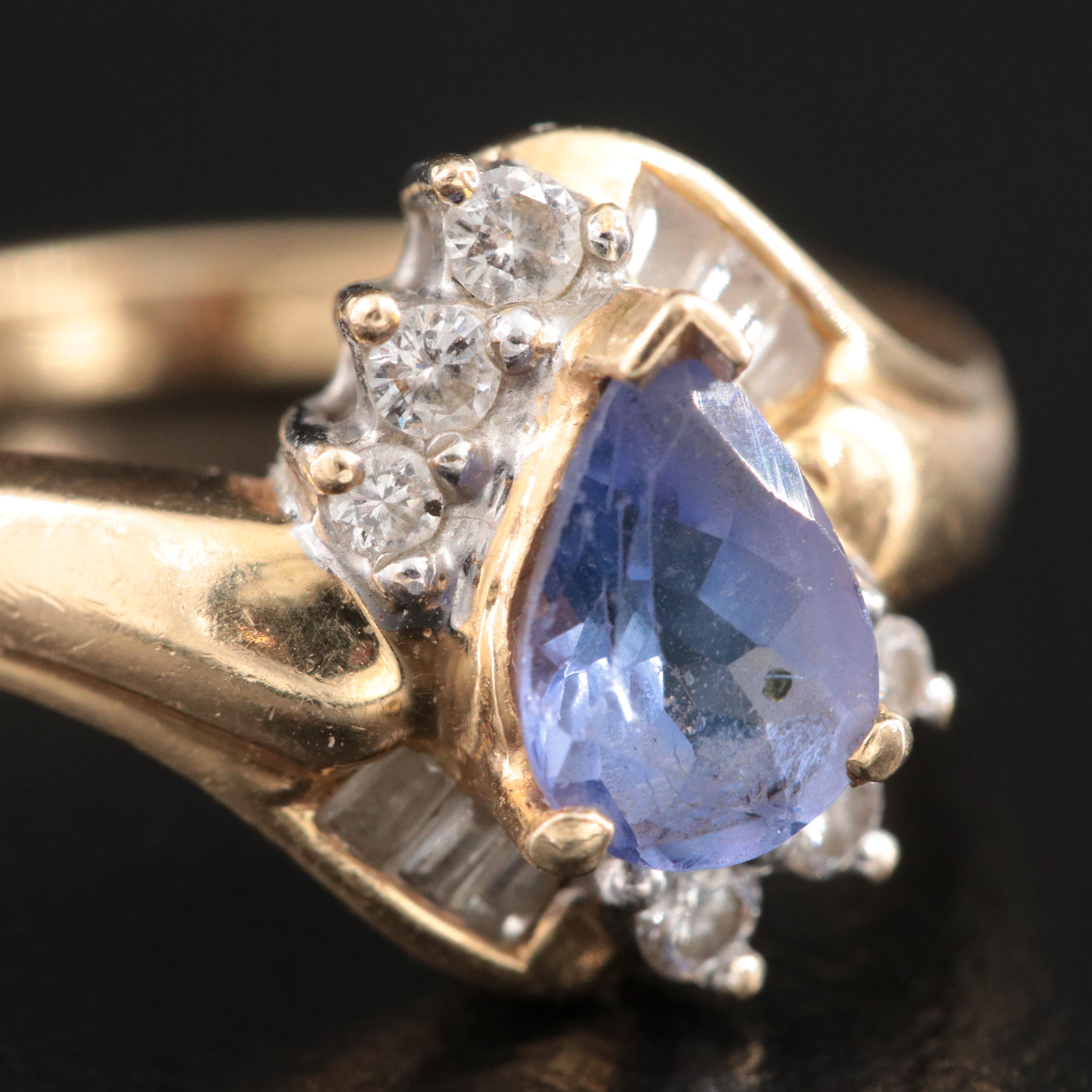 14K Tanzanite and Diamond Ring