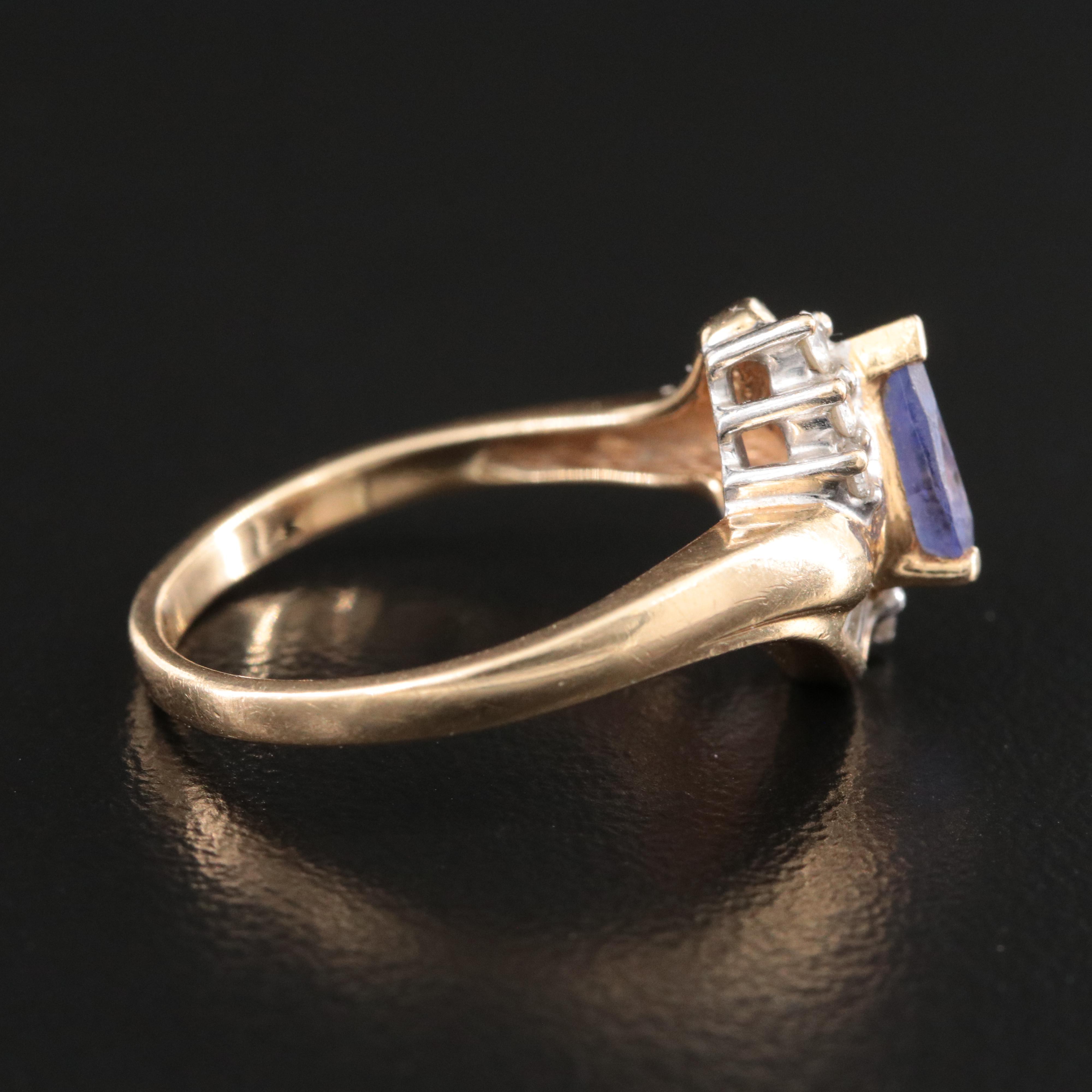 14K Tanzanite and Diamond Ring