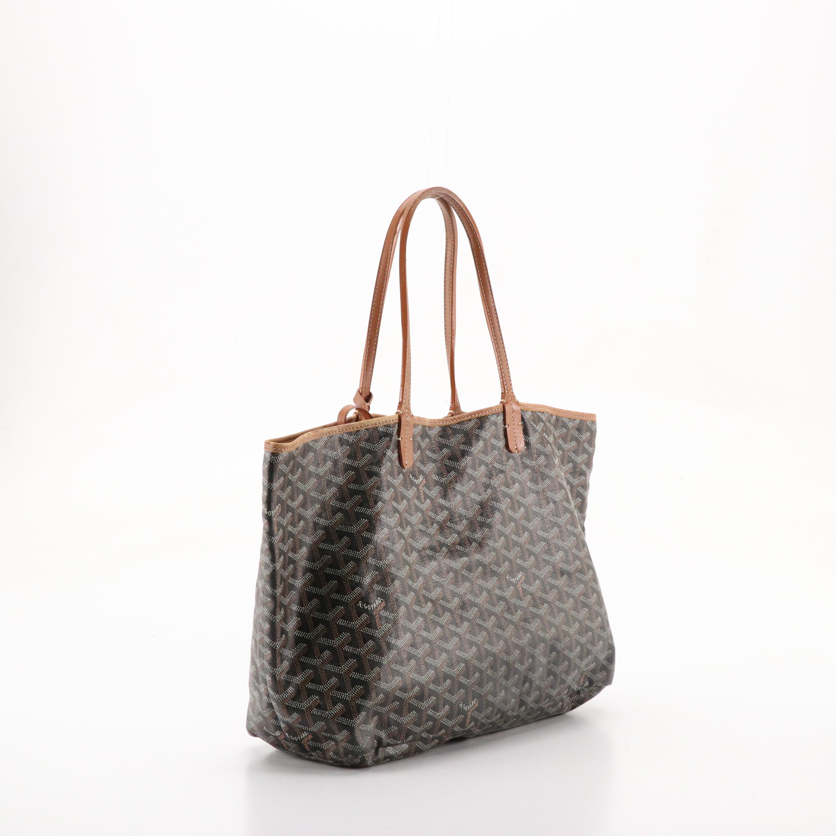 Goyard Saint Louis PM Tote and Pouch in Navy Goyardine Canvas