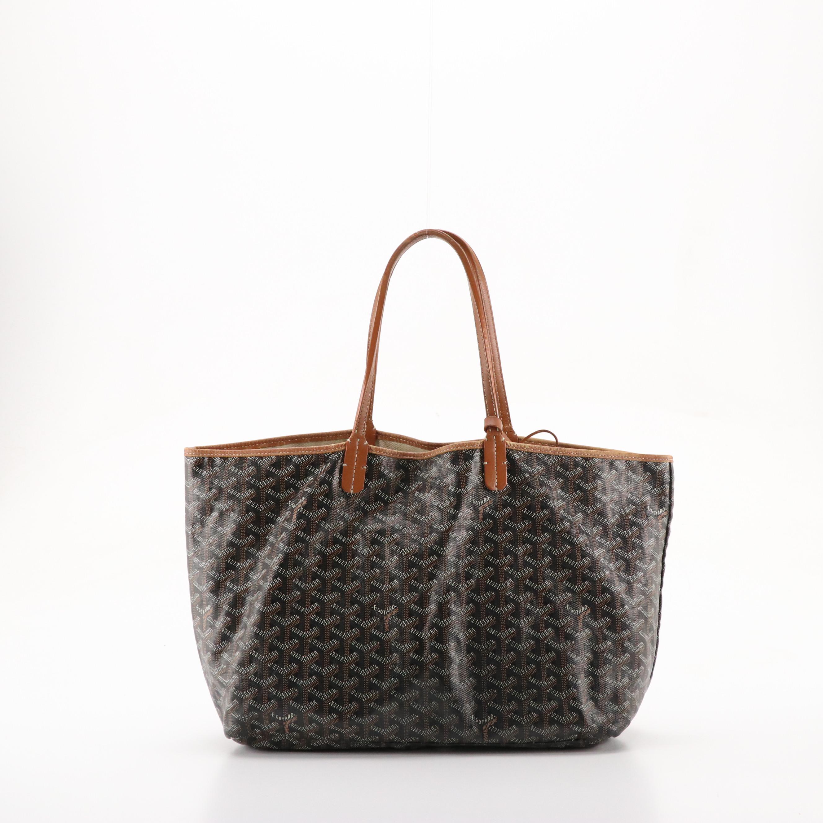 Goyard Saint Louis PM Tote and Pouch in Navy Goyardine Canvas