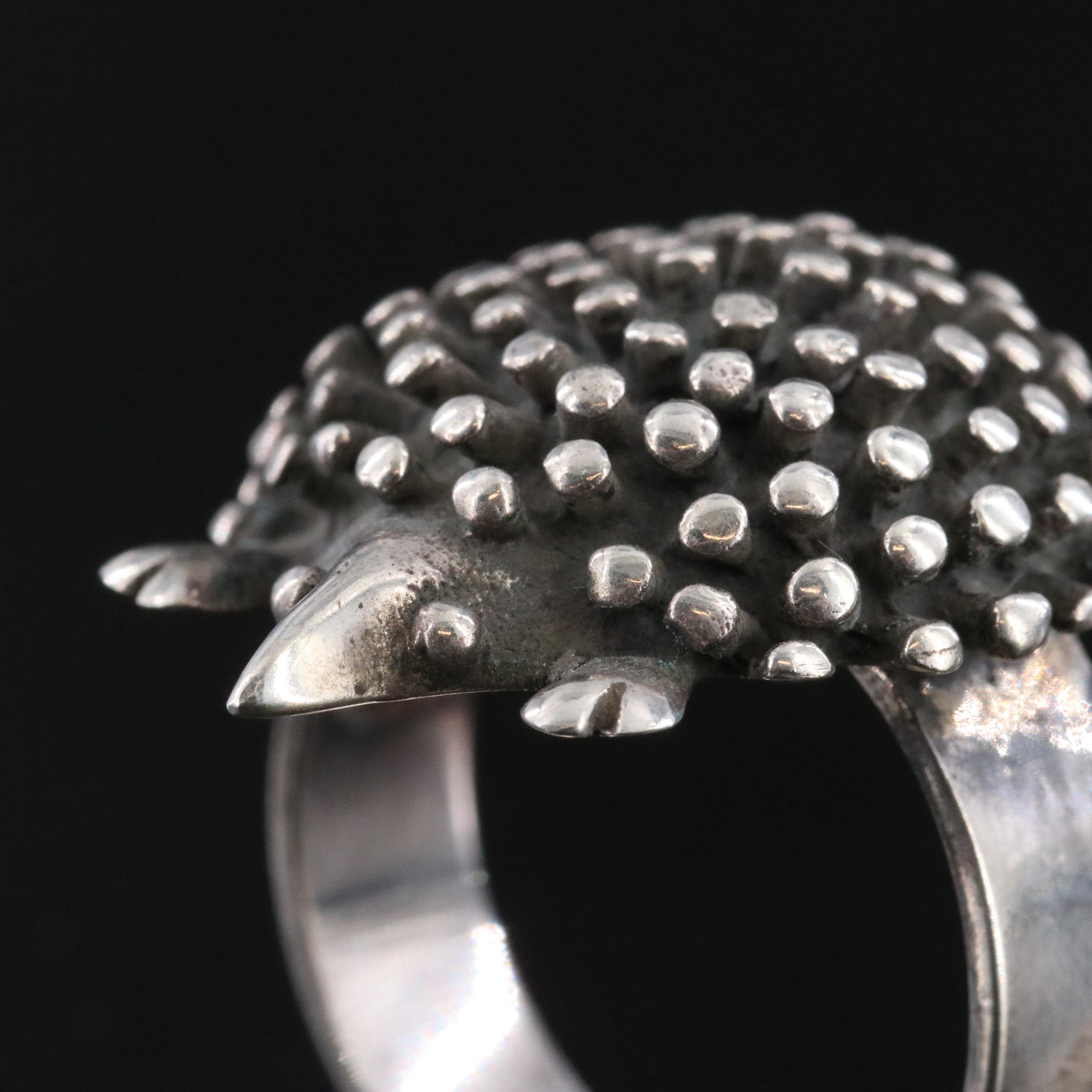 Sterling Hedgehog Ring