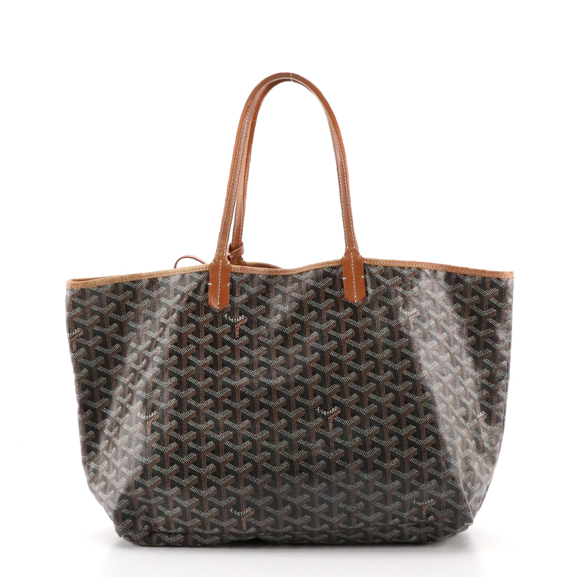 Goyard Saint Louis PM Tote and Pouch in Navy Goyardine Canvas
