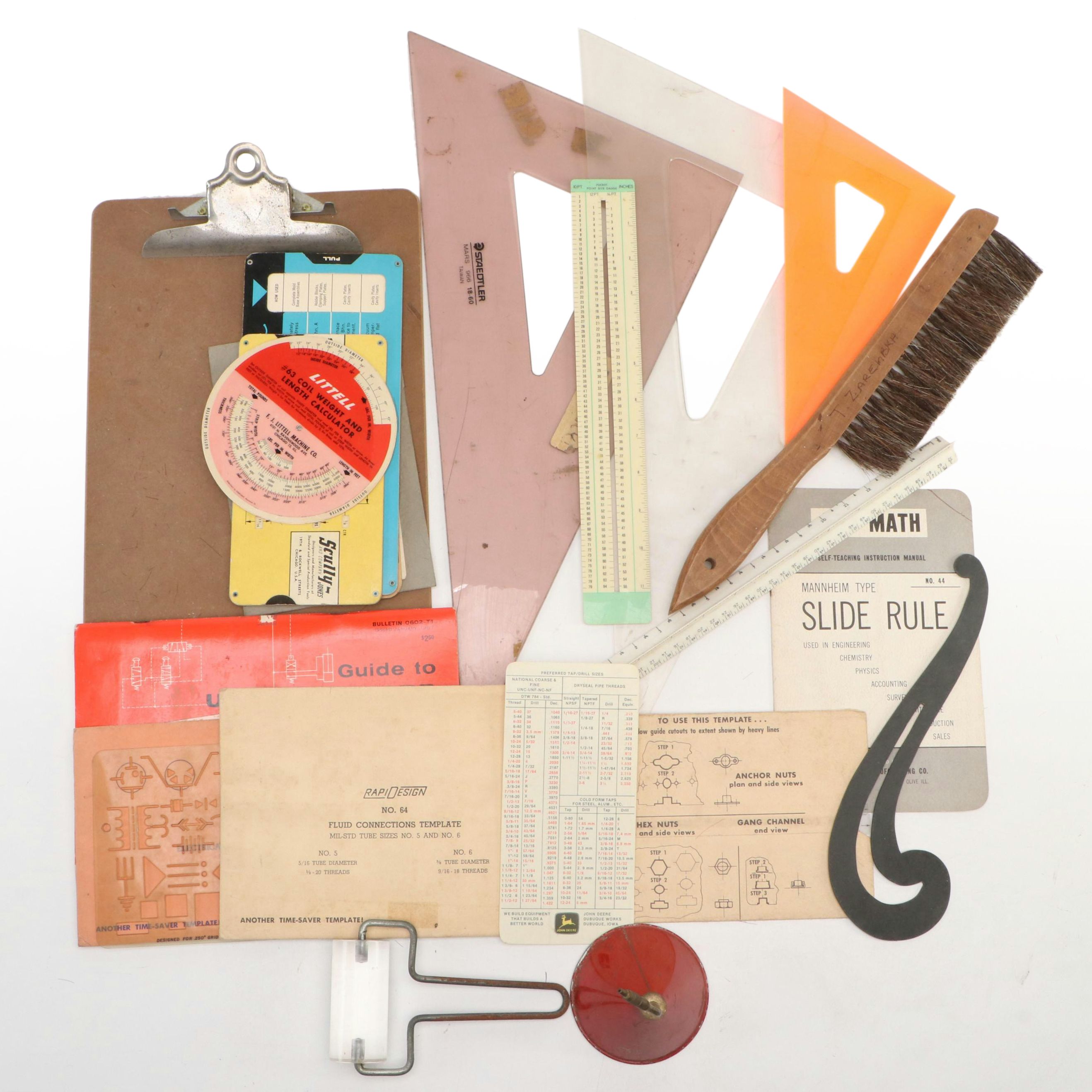 Collection of Industrial Guides and Templates with Brush and Other Tools