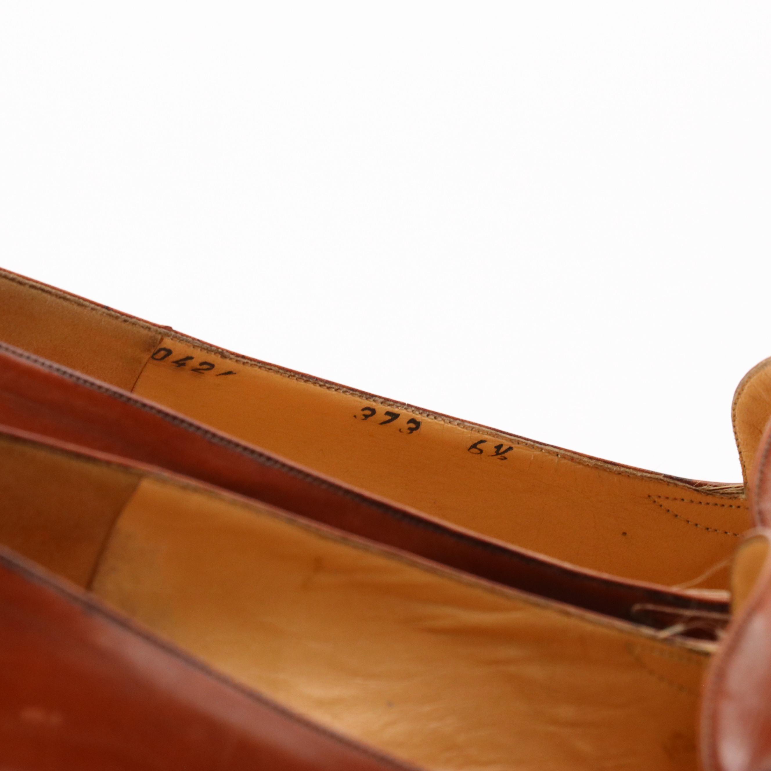 Bally and Bruno Magli Caramel Brown Leather Low-Heeled Shoes