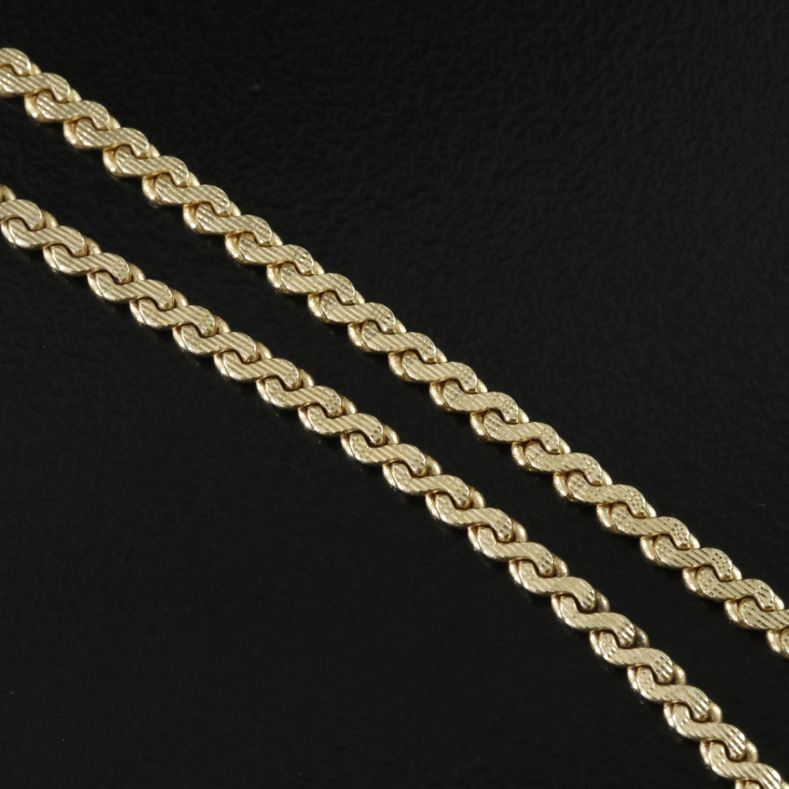 10K 0.36 CTW Diamond Station on 14K Serpentine Necklace