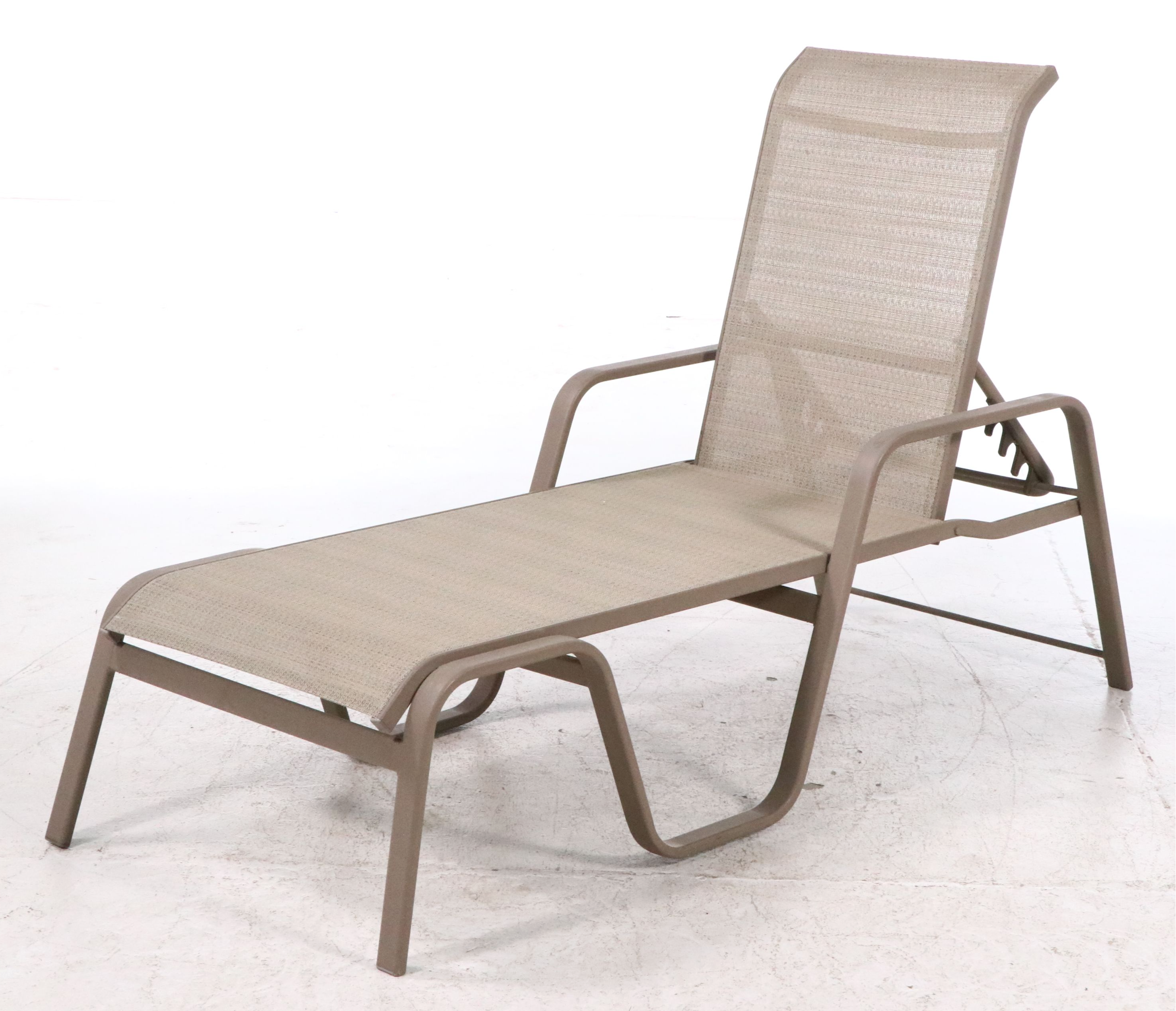 Carter Grandle Cast Aluminum Sling Chaise Lounge with Armchair
