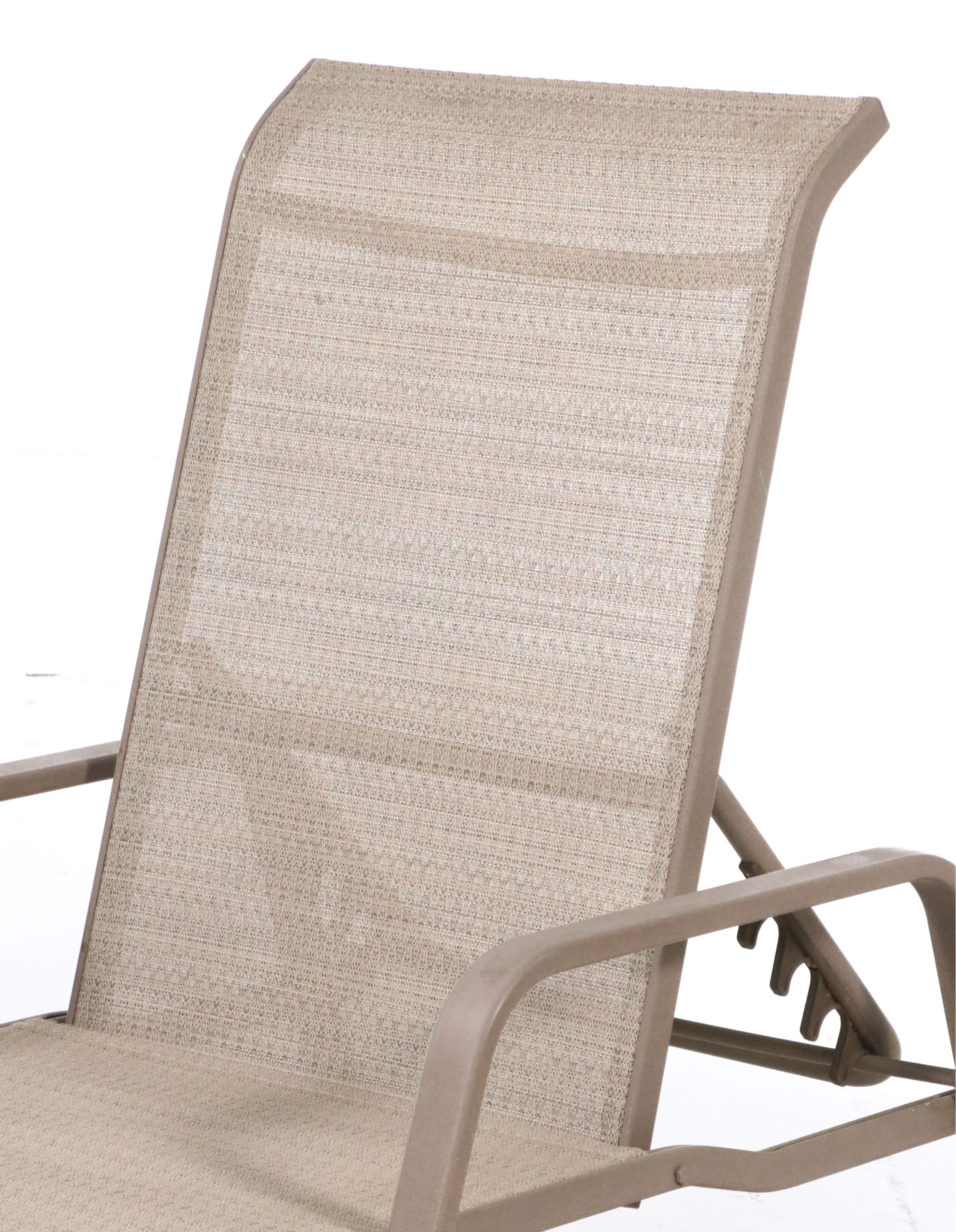 Carter Grandle Cast Aluminum Sling Chaise Lounge with Armchair